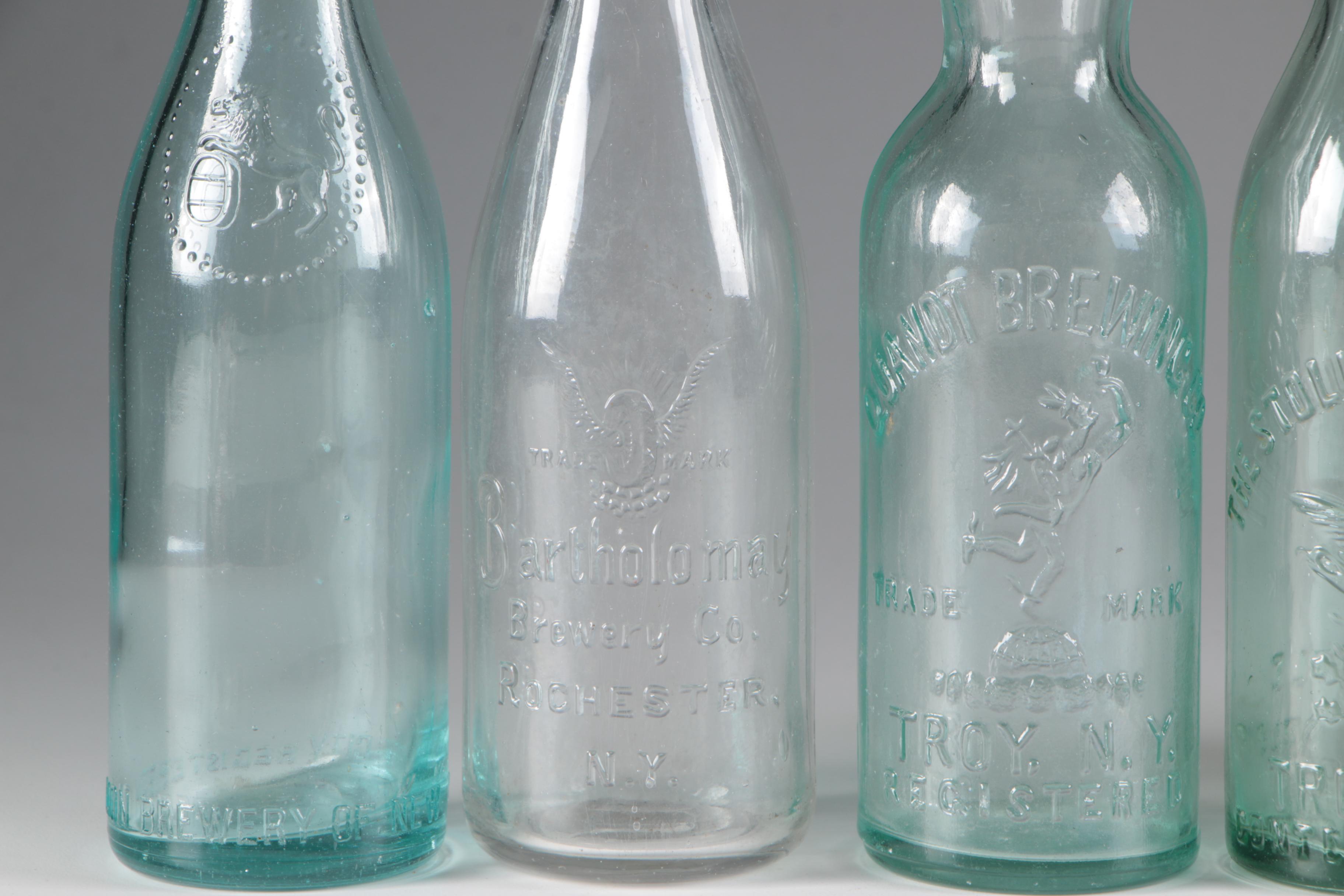 Glass Beer Bottles From New York Breweries, Late 19th to Early 20th Century