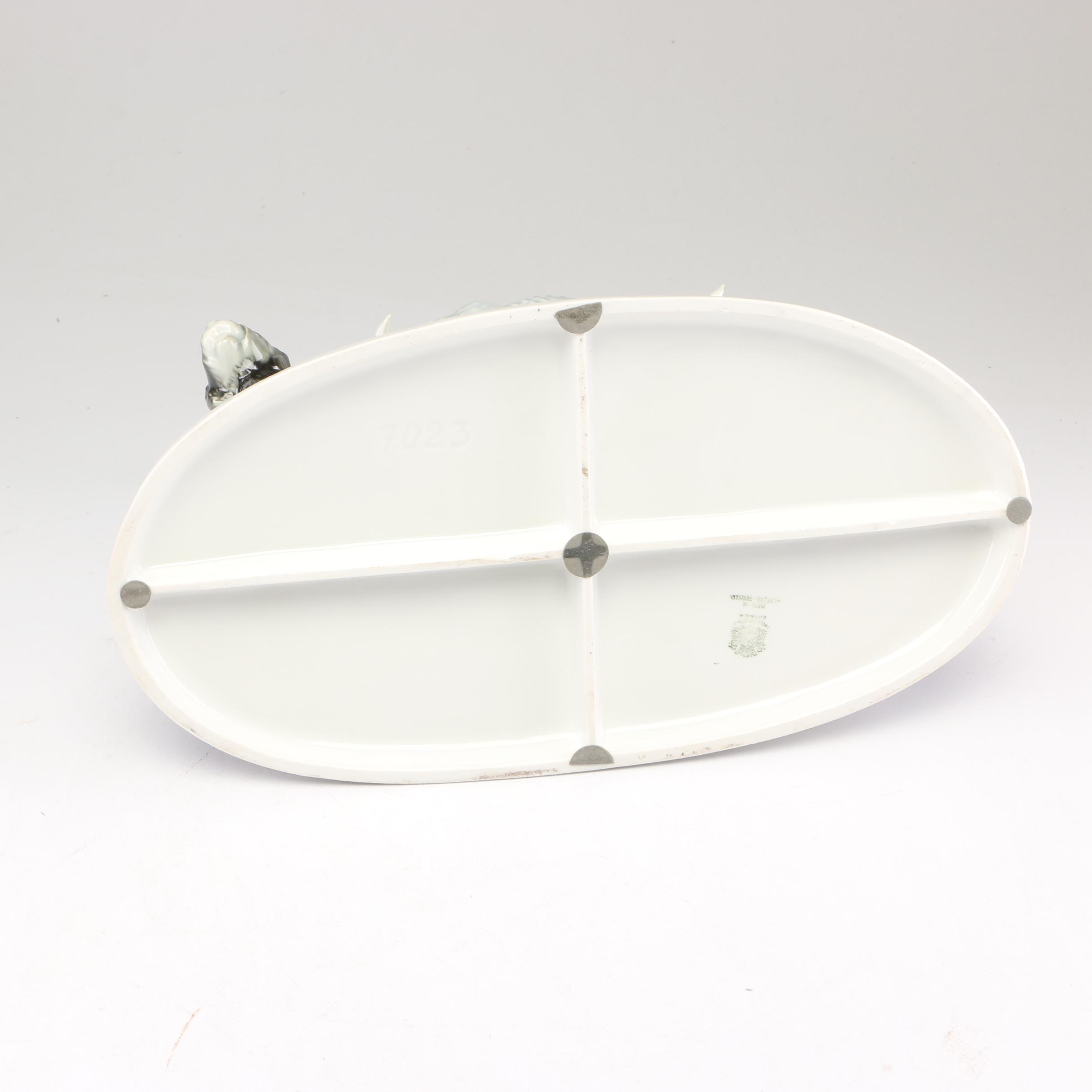 Gerold Porzellan Bavaria Sheep Herder with Dog Porcelain Figurine