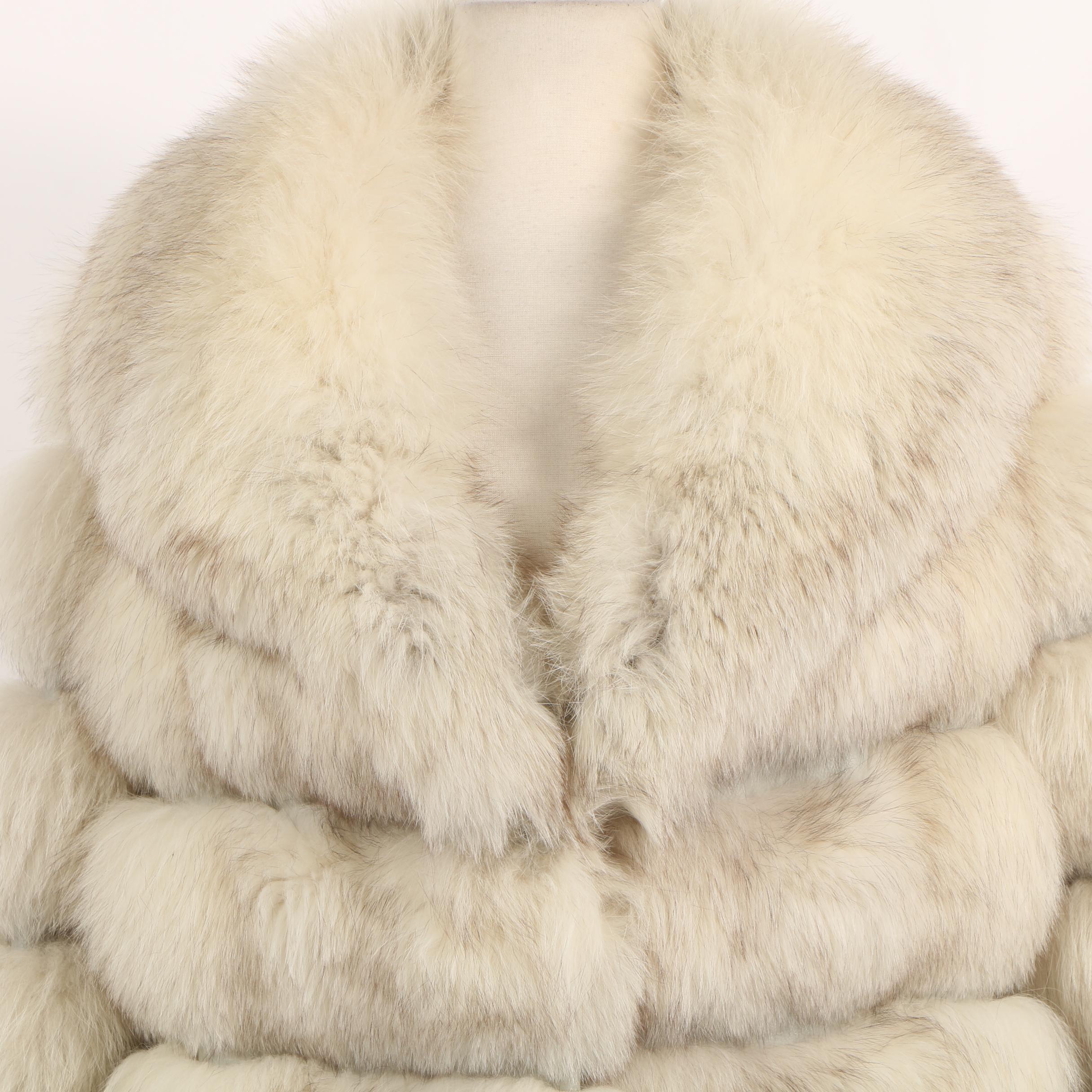 Donald Brooks Fox Fur Extendable Coat with Shawl Collar, Vintage