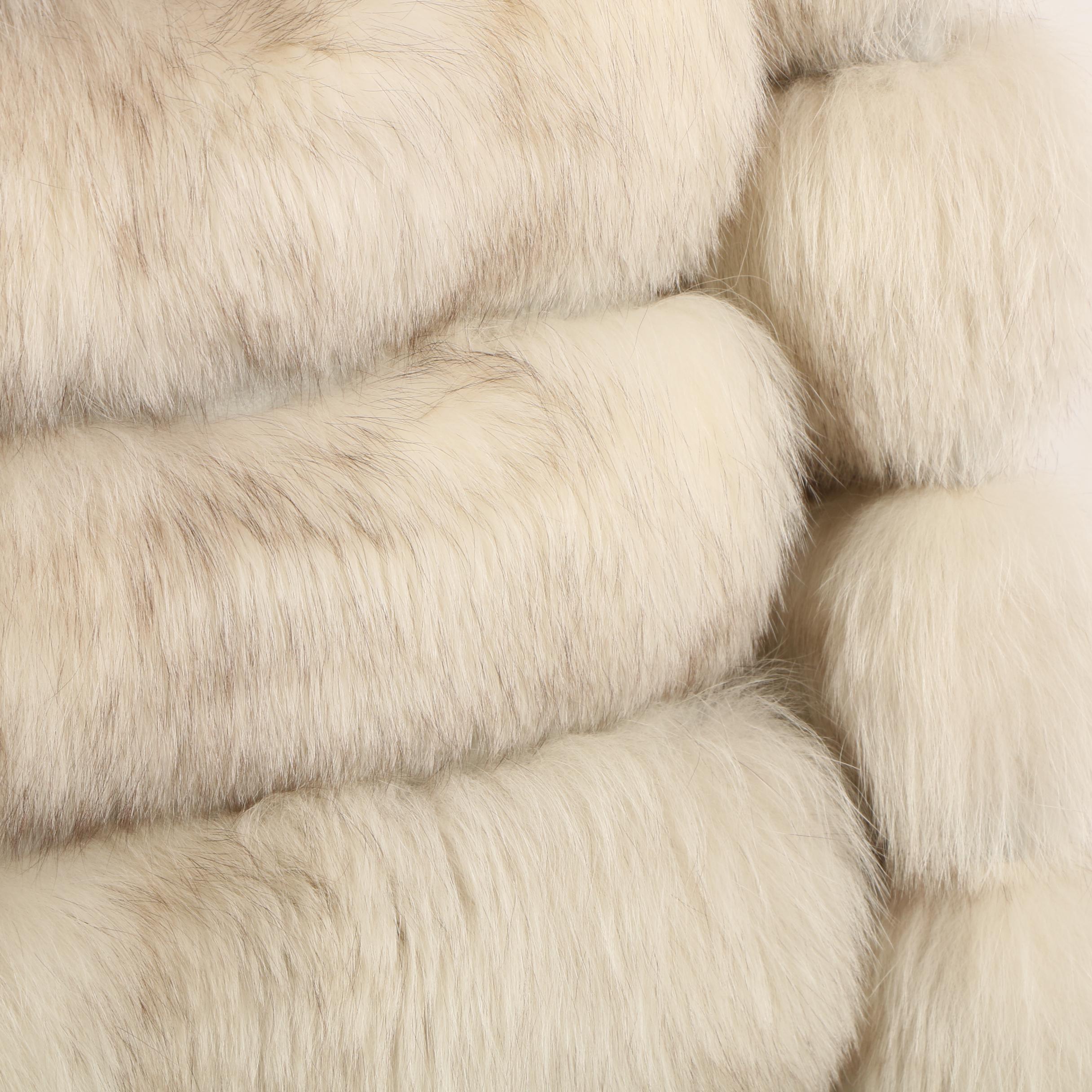 Donald Brooks Fox Fur Extendable Coat with Shawl Collar, Vintage