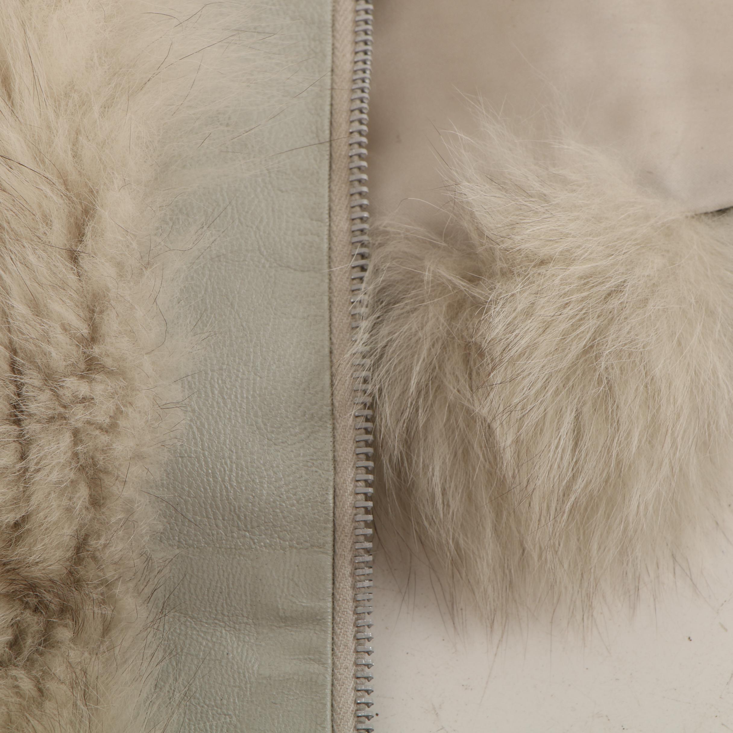 Donald Brooks Fox Fur Extendable Coat with Shawl Collar, Vintage