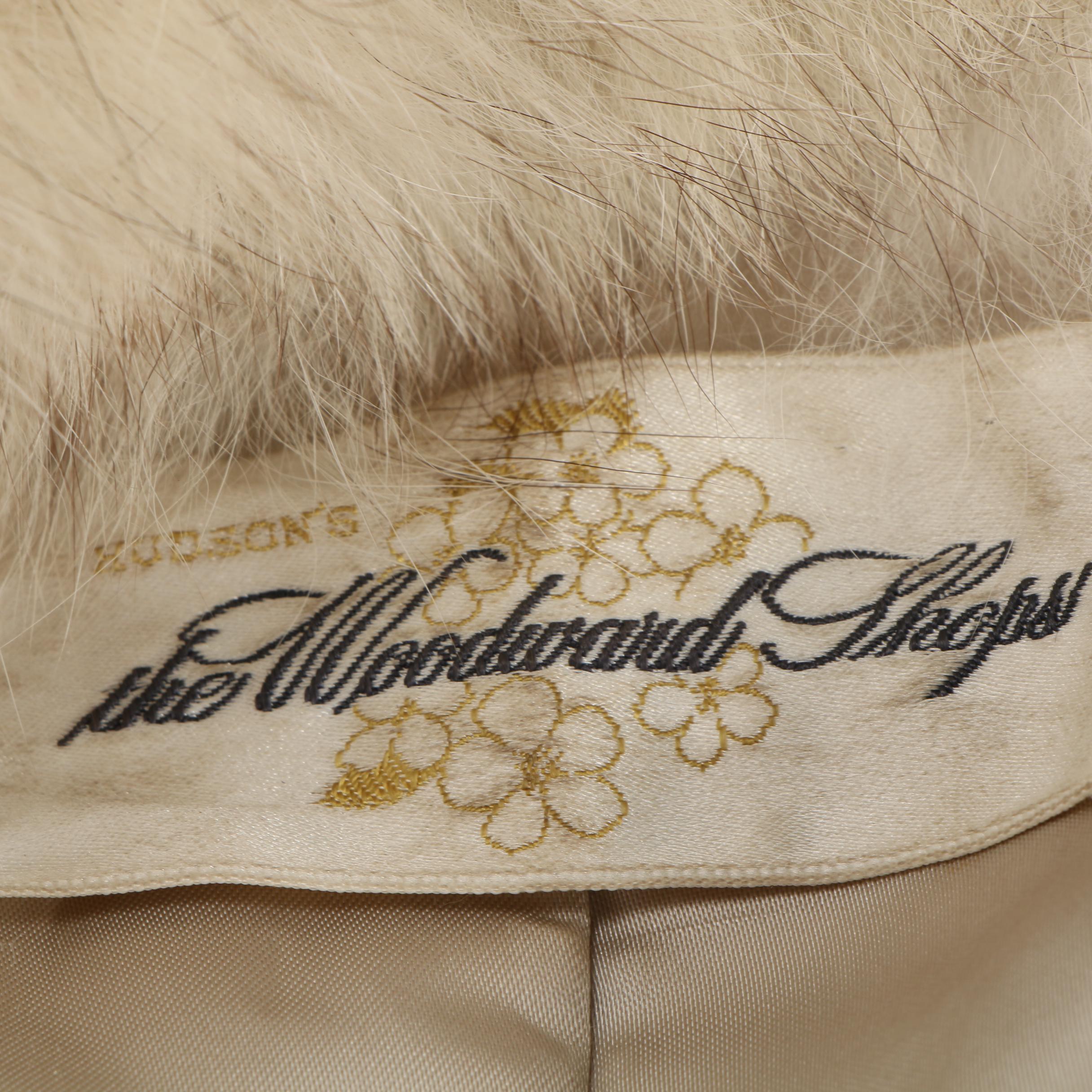 Donald Brooks Fox Fur Extendable Coat with Shawl Collar, Vintage