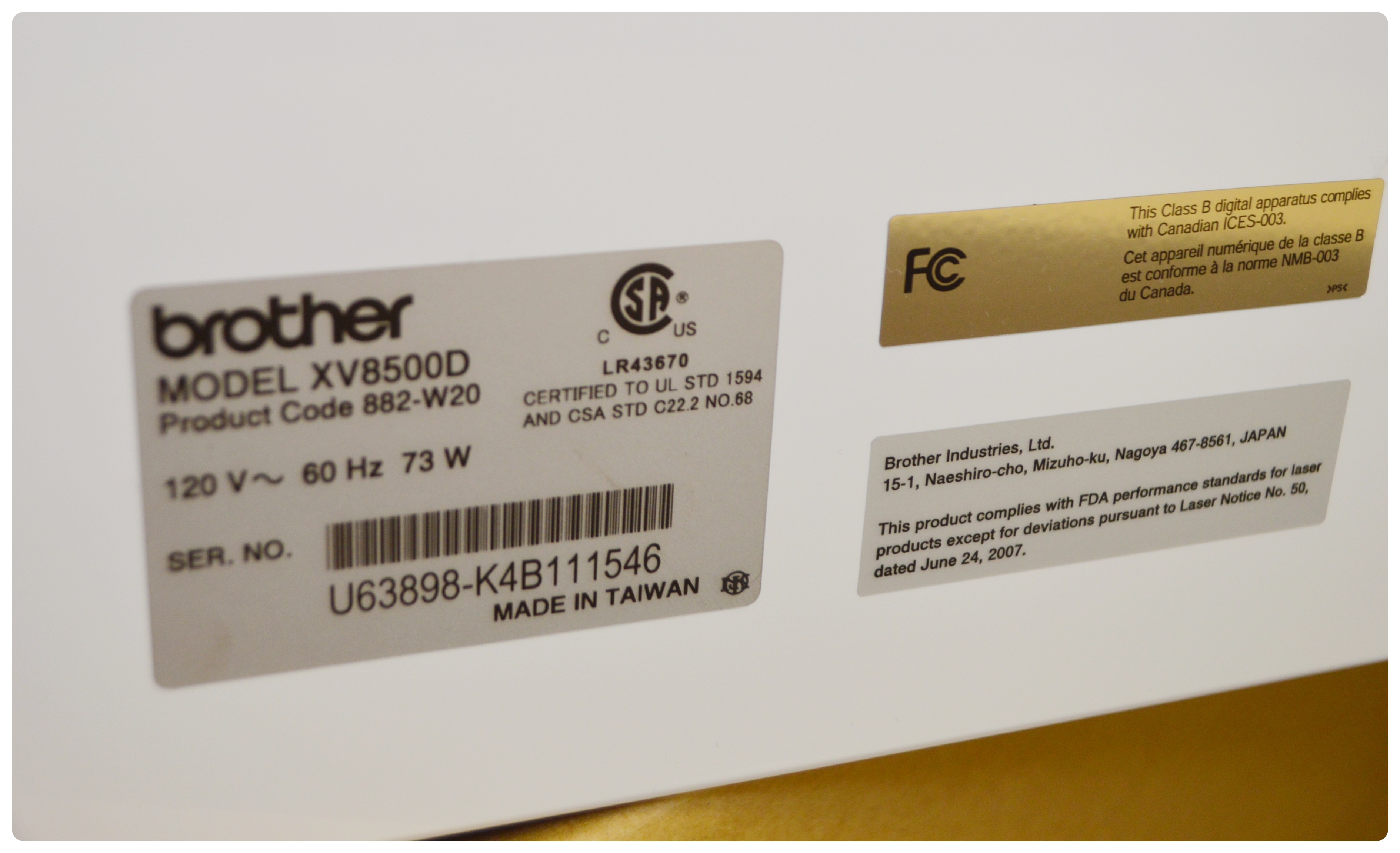 Brother The Dream Machine®  Innov-is XV8500D Sewing and Embroidery Machine