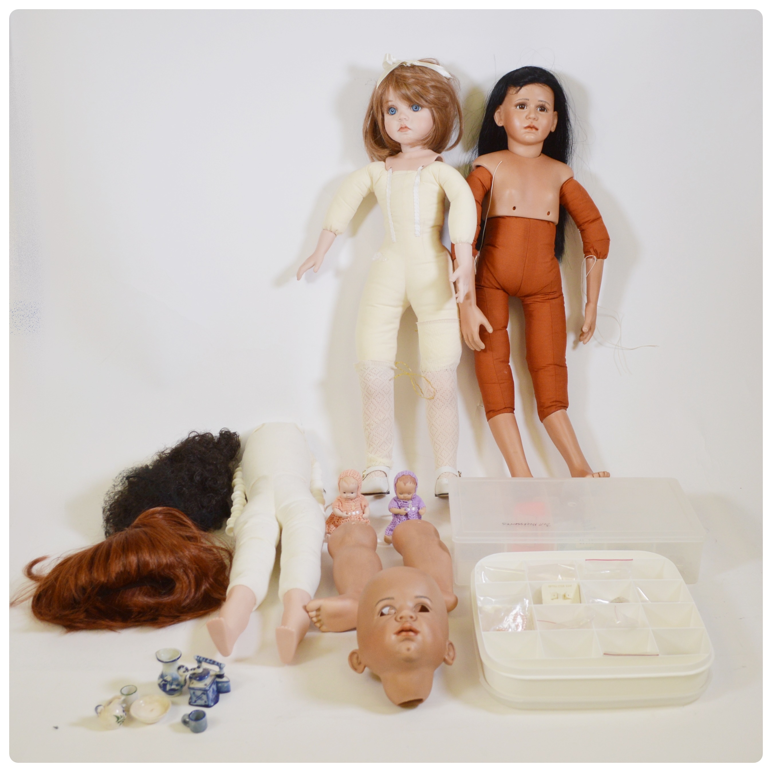Vintage Porcelain Dolls and Doll Parts Including Bell Ceramics, Inc.