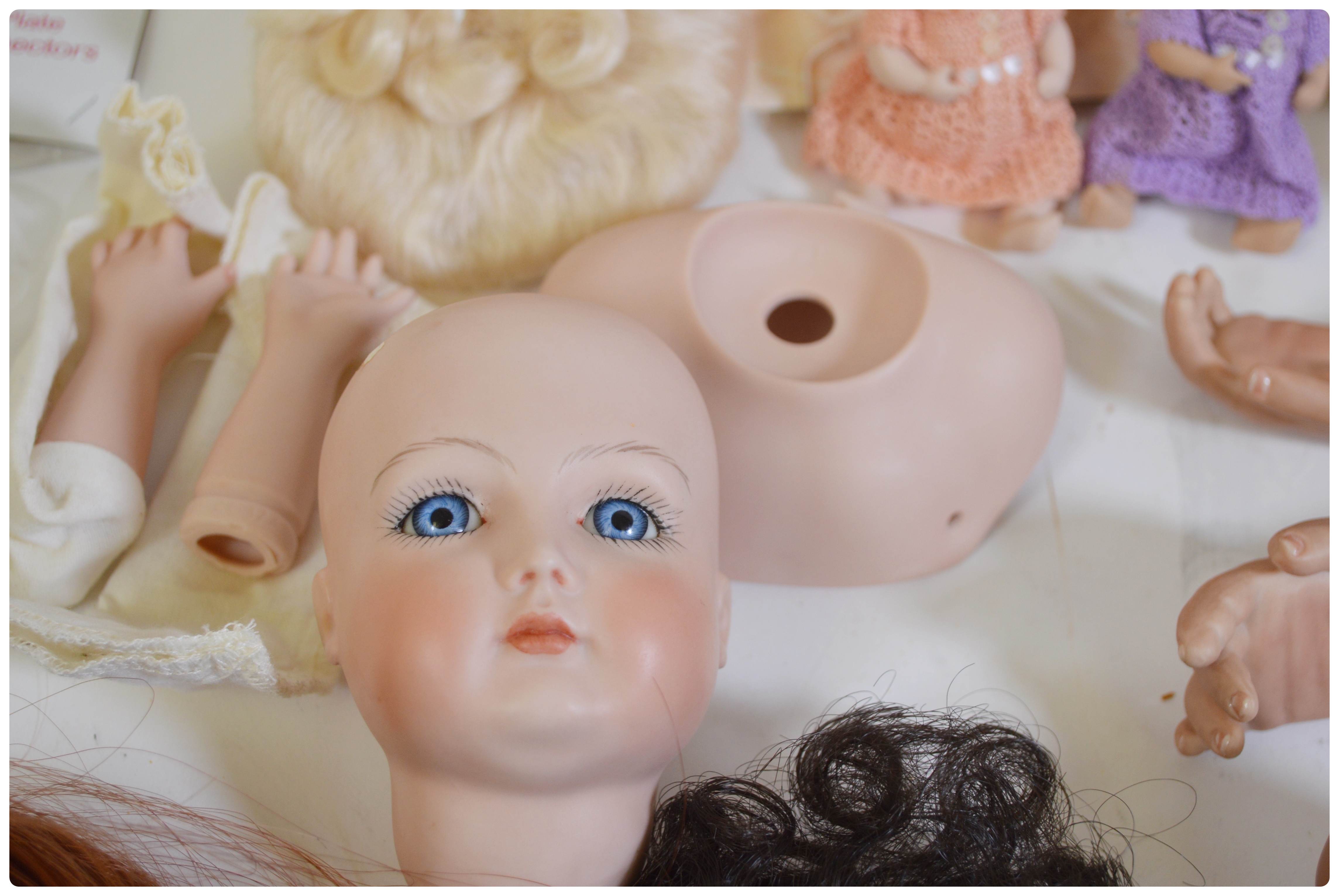 Vintage Porcelain Dolls and Doll Parts Including Bell Ceramics, Inc.