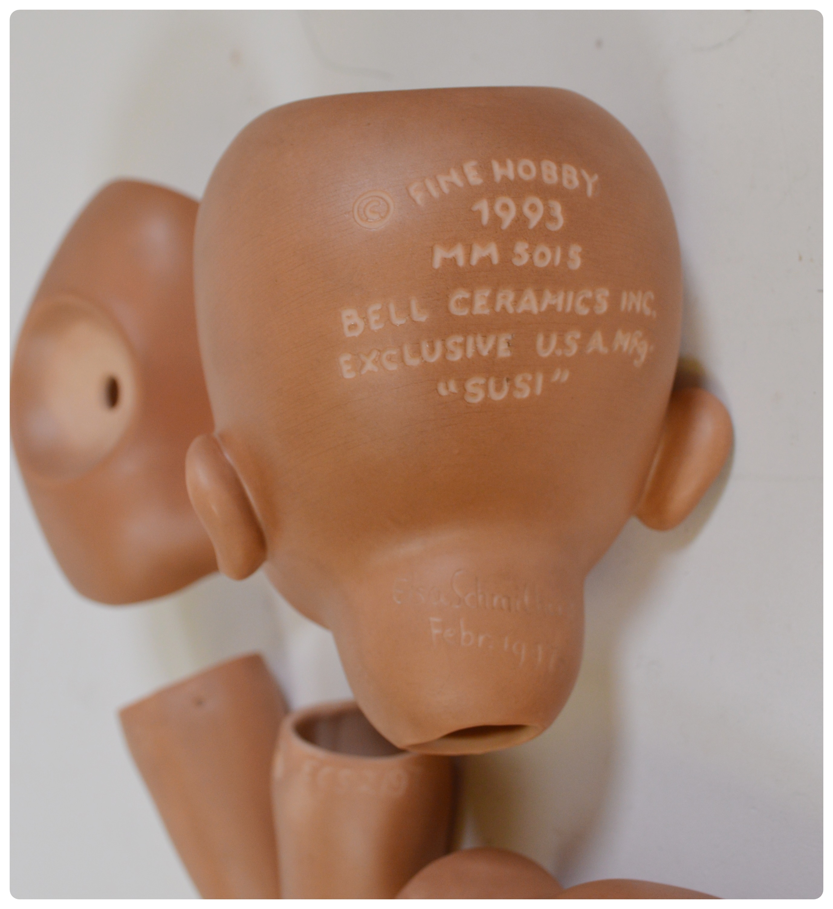 Vintage Porcelain Dolls and Doll Parts Including Bell Ceramics, Inc.