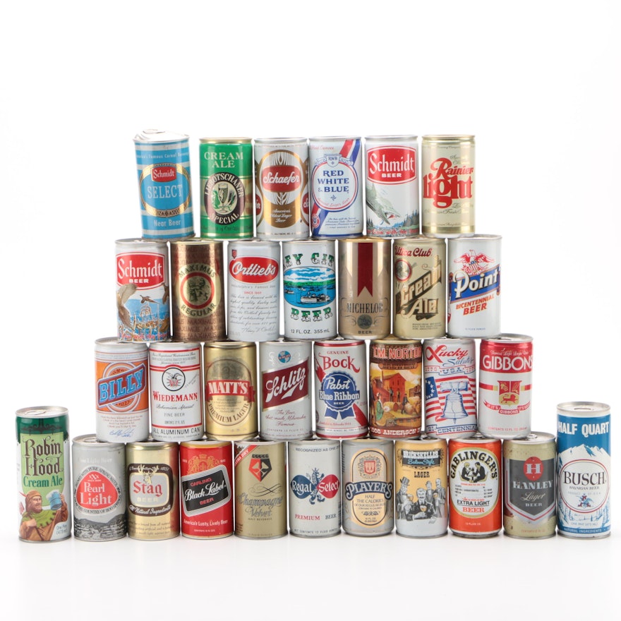 Key City Beer, Brickskeller Lager, Ortlieb's and Other Domestic Beer Cans, 1970s