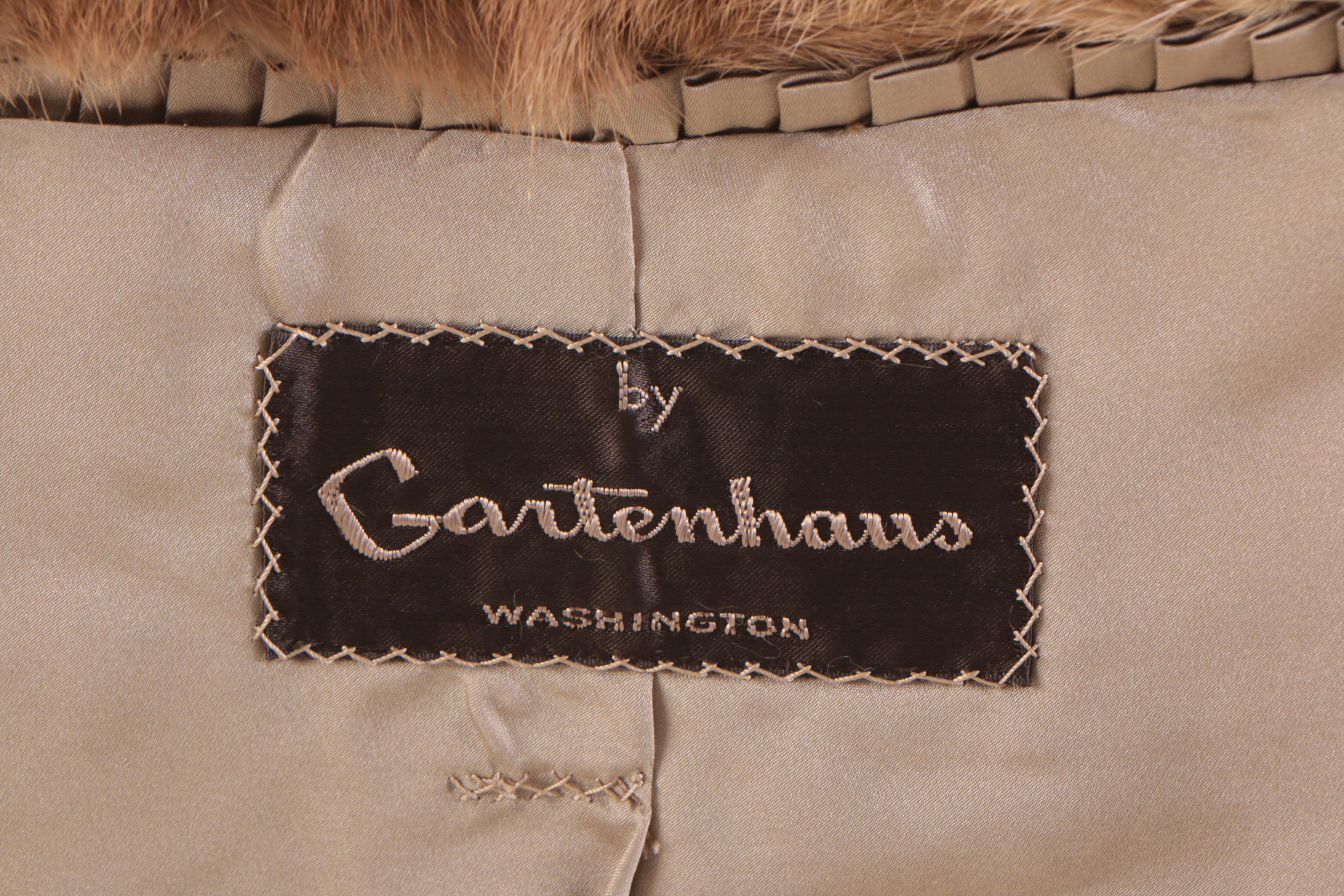 Pastel Mink Fur Stole from Gartenhaus Furs, Vintage