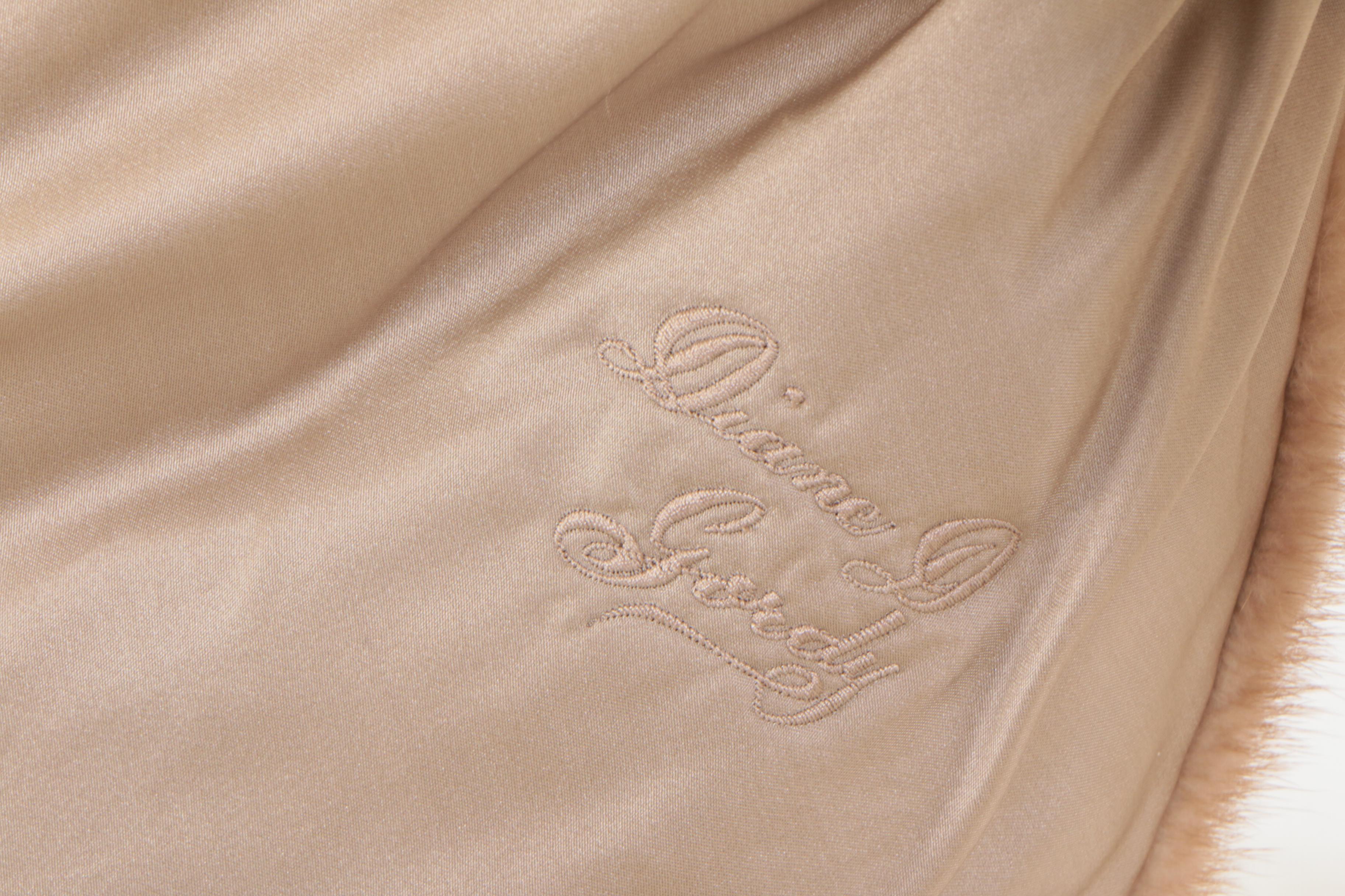 Pastel Mink Fur Stole from Gartenhaus Furs, Vintage