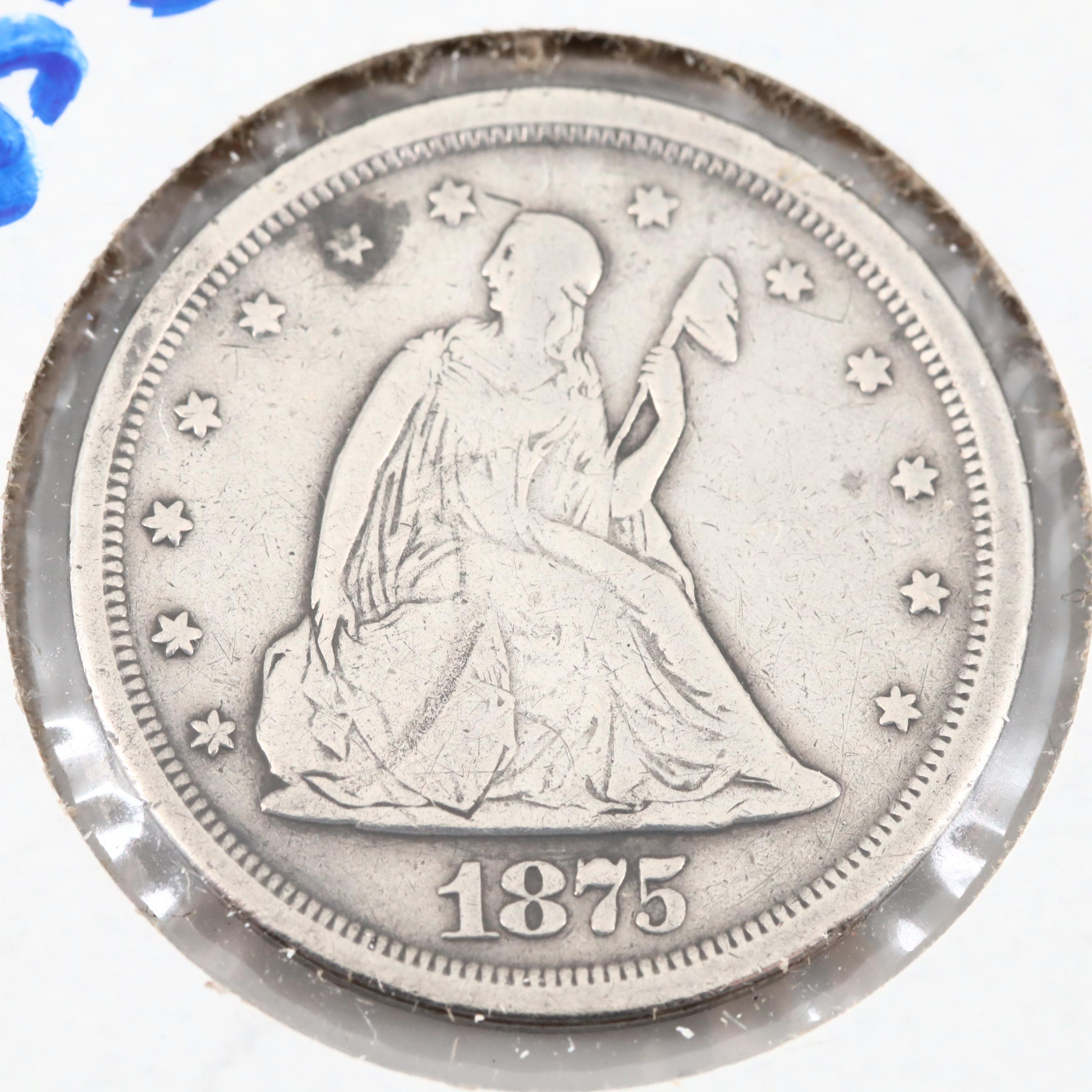 1875-S Seated Liberty Twenty Cent Coin