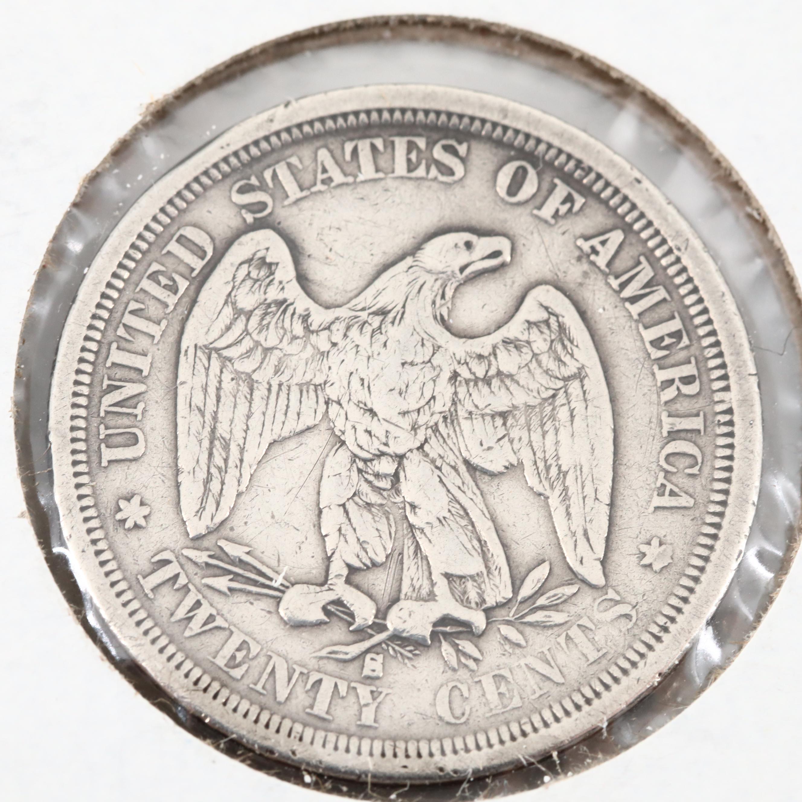 1875-S Seated Liberty Twenty Cent Coin