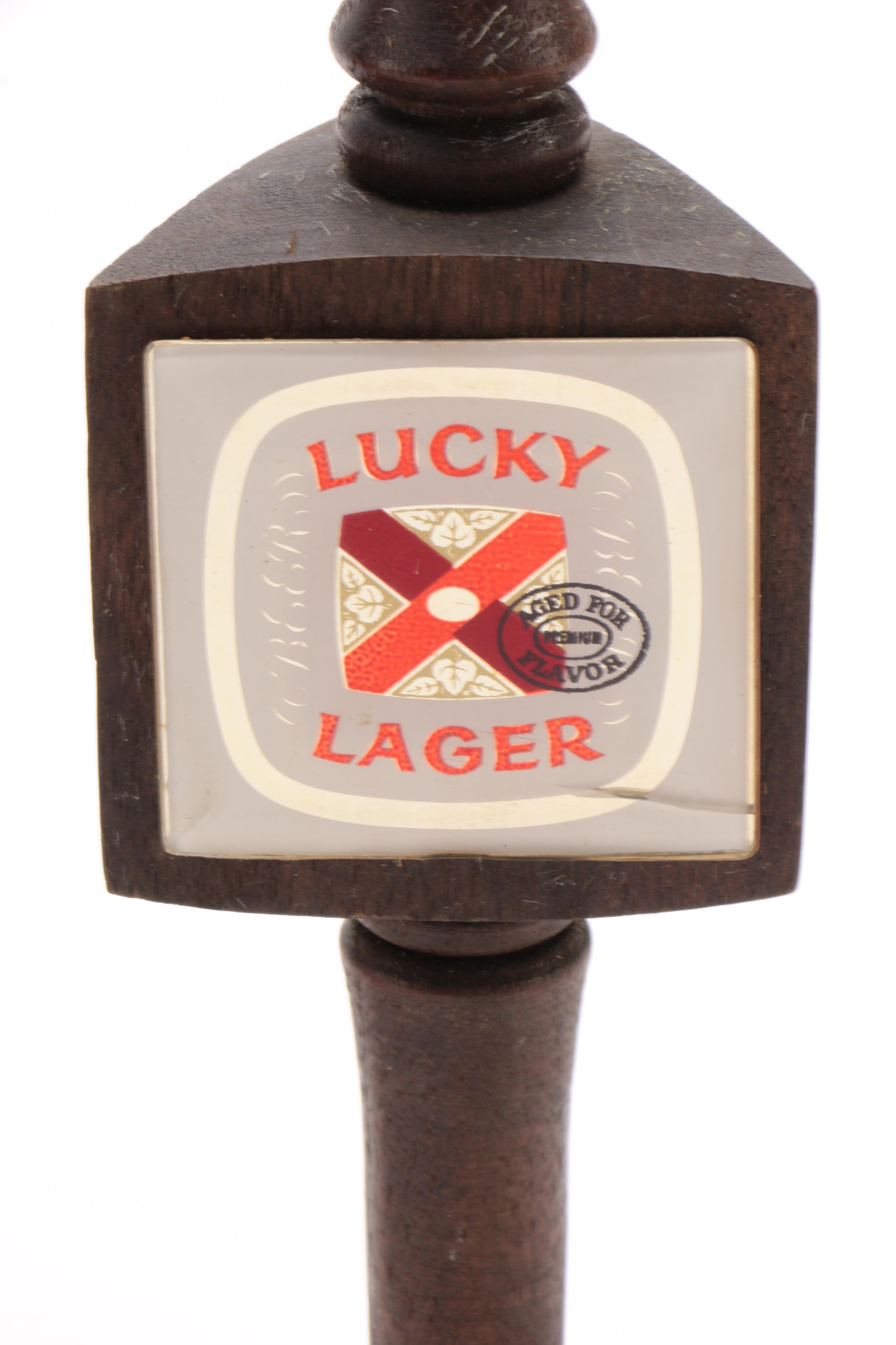 Hawaiian "Primo", Heidelberg, and Lucky Lager Beer Tap Handles, Vintage
