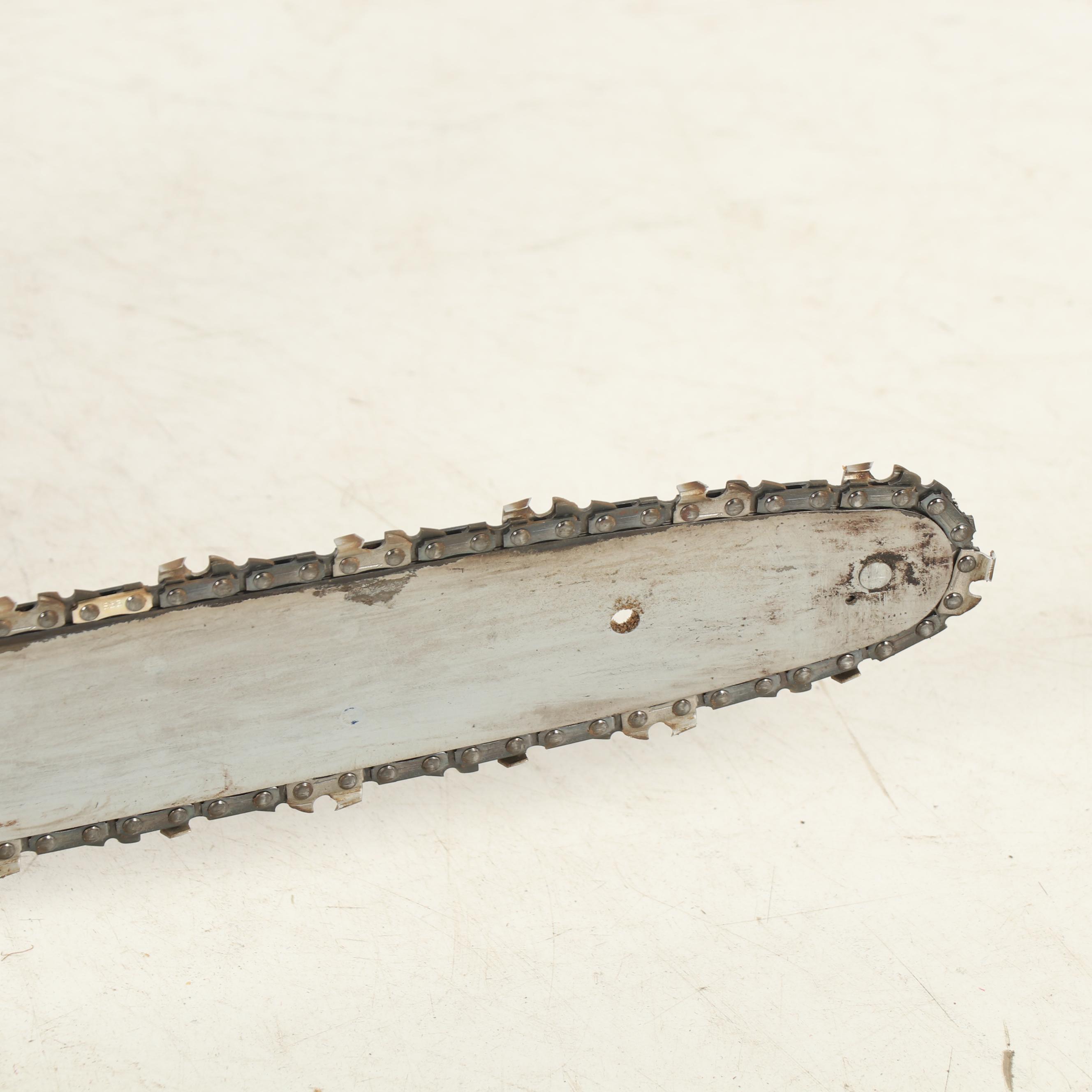 True Temper Wheel Barrow with Chainsaw and Leaf Blower