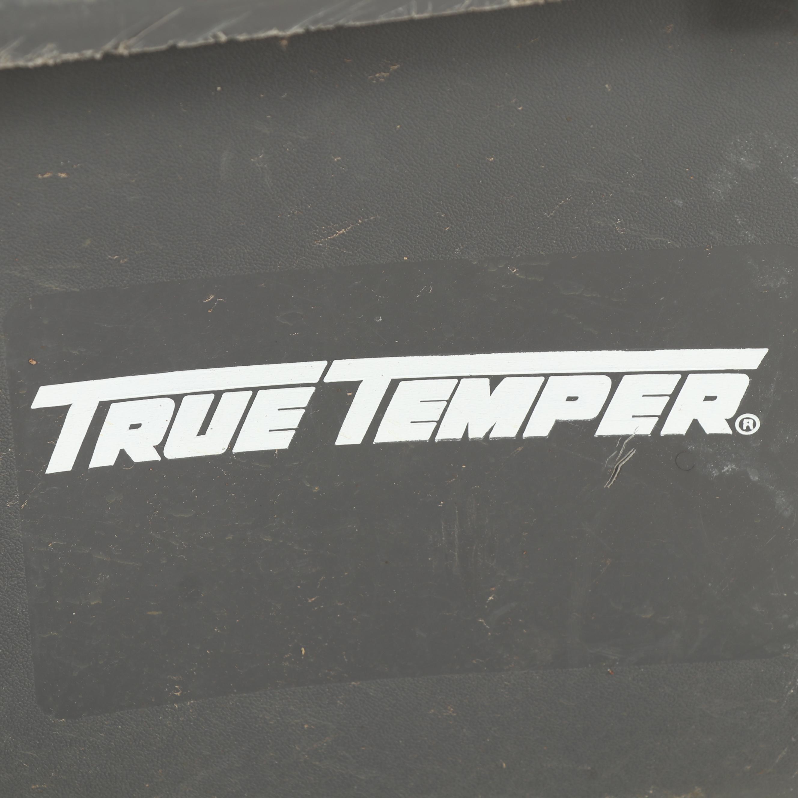 True Temper Wheel Barrow with Chainsaw and Leaf Blower