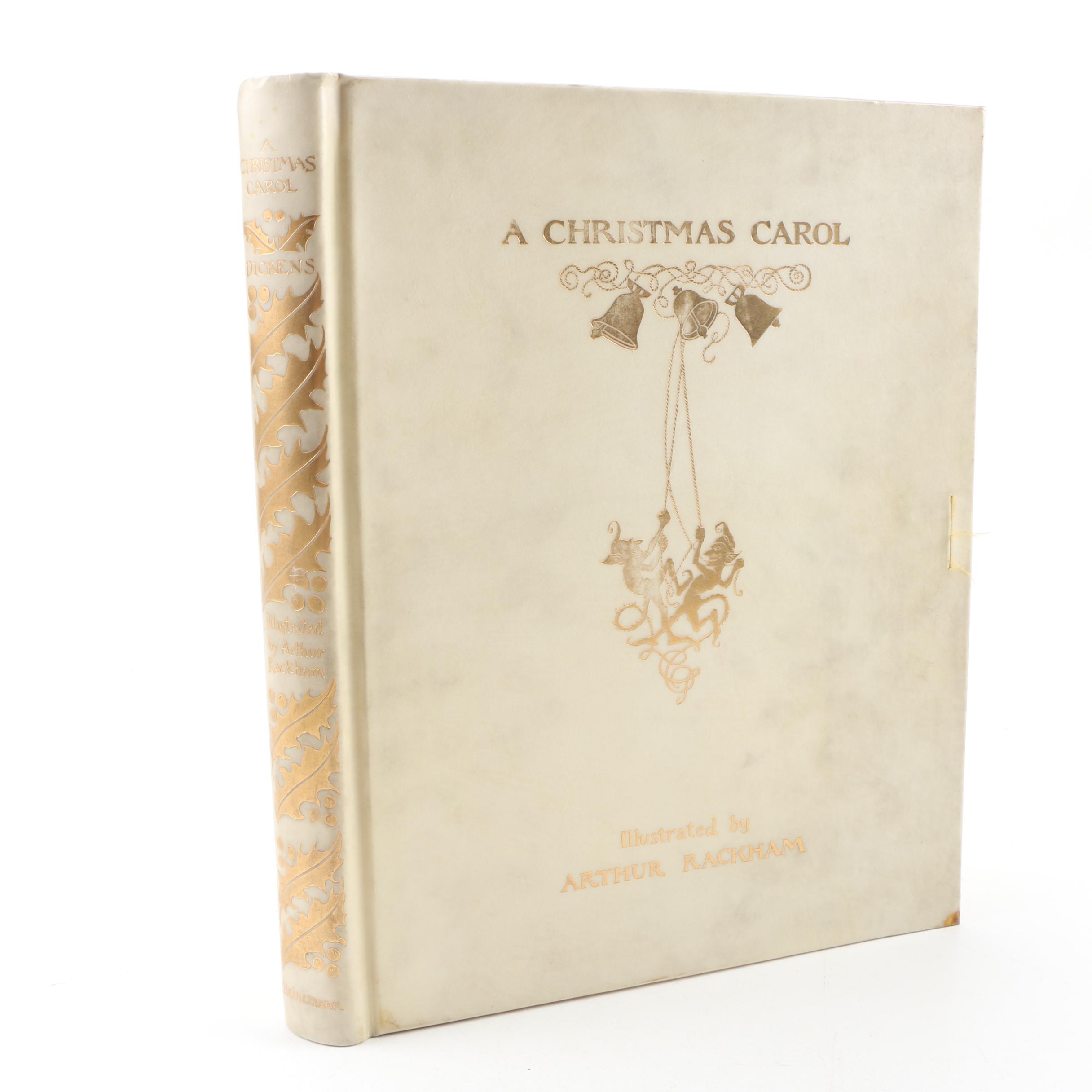 1915 Arthur Rackham Signed Illustrated "A Christmas Carol" by Charles Dickens