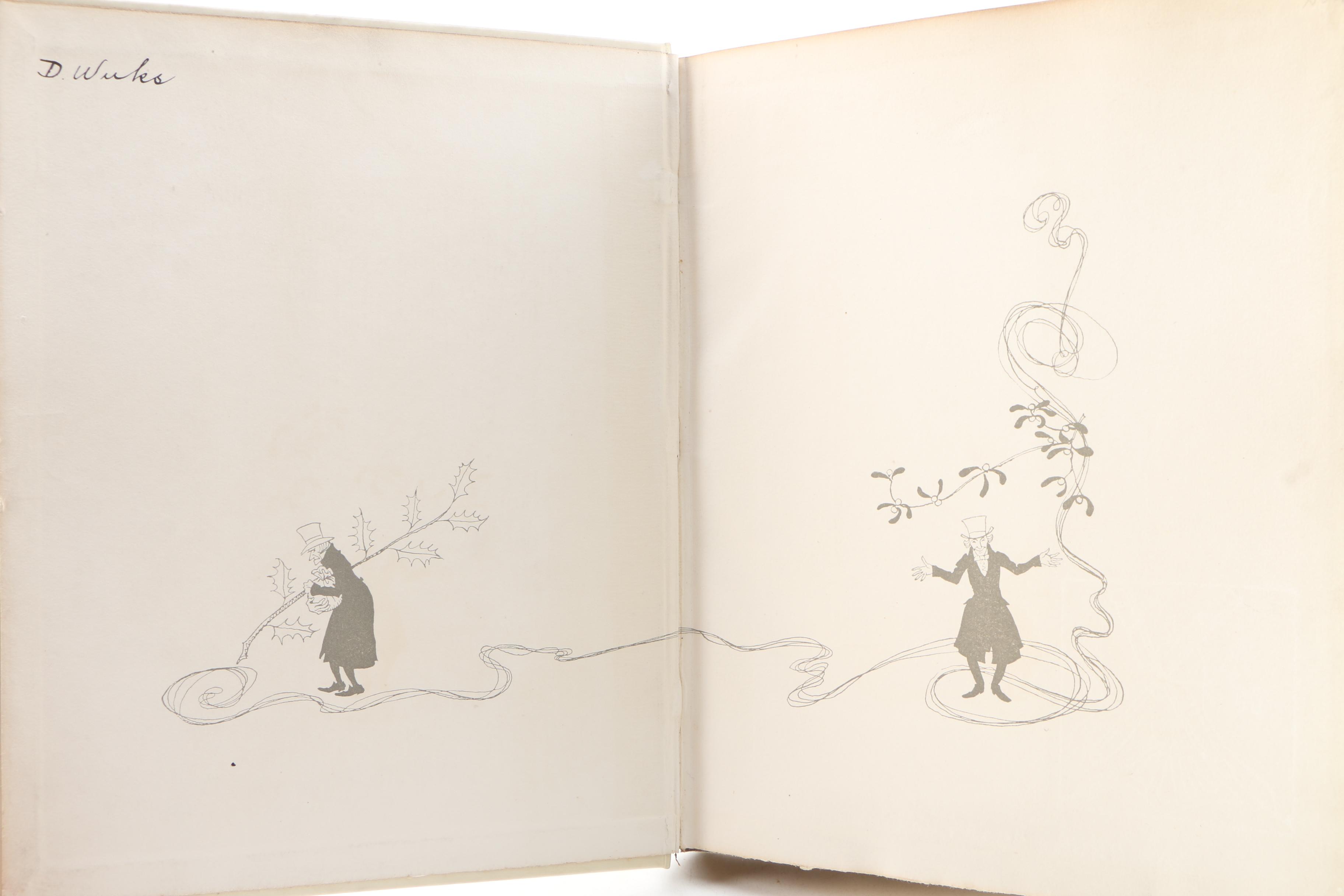 1915 Arthur Rackham Signed Illustrated "A Christmas Carol" by Charles Dickens