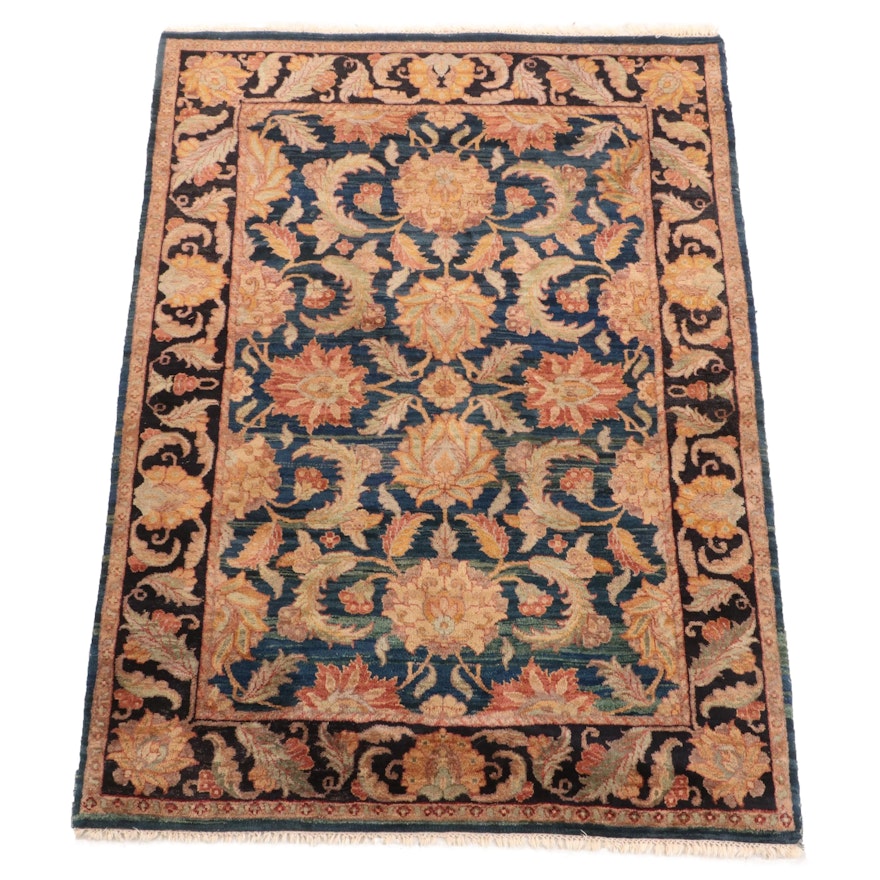 Hand-Knotted Indian Floral Wool Rug from The Rug Gallery