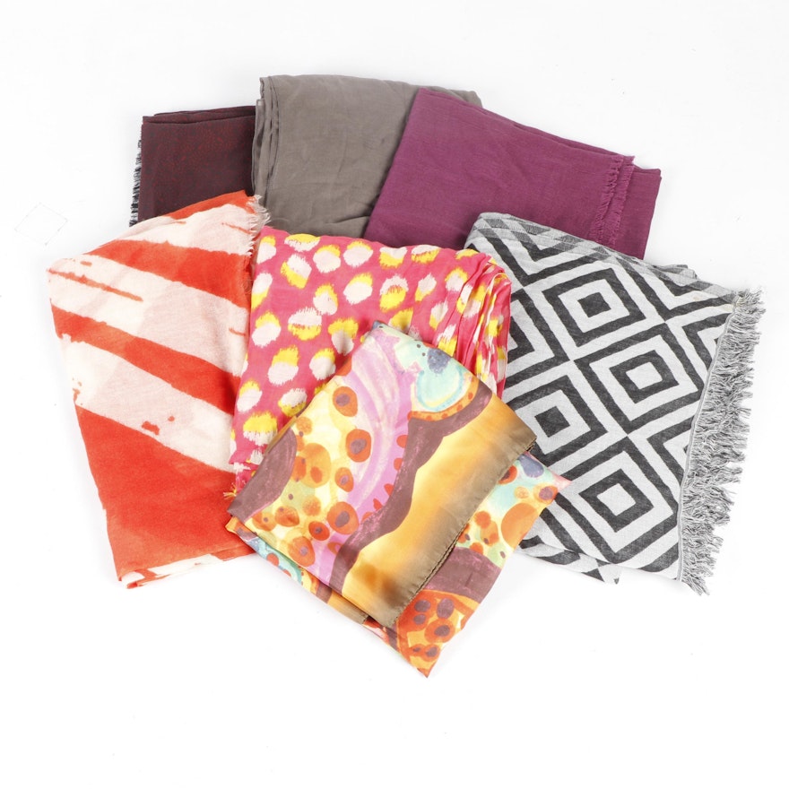 Silk and Cotton Scarves Featuring Max Mara