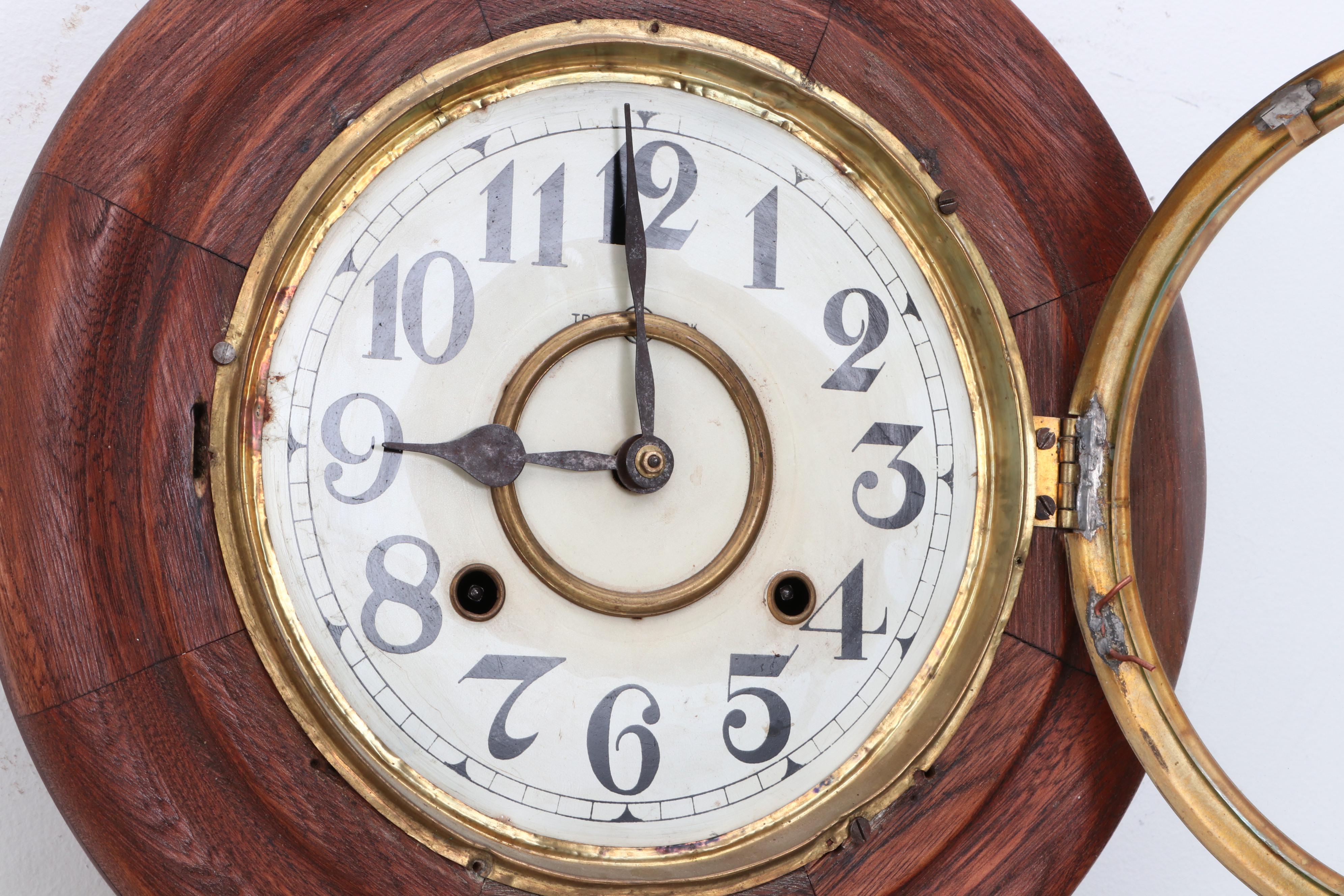 Regulator "A" Wall Mount Pendulum and Chimes Clock, Circa 1890