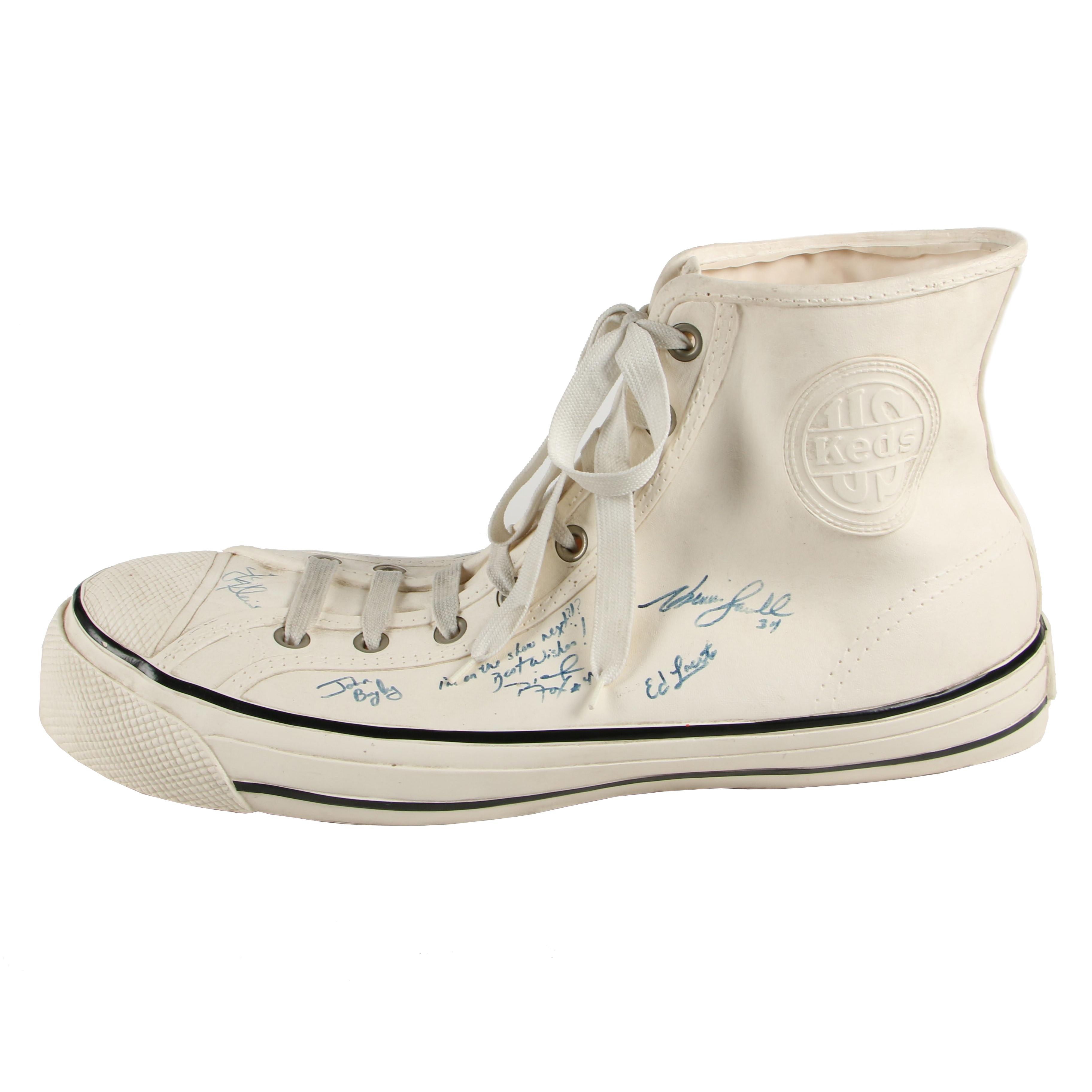 Kevin McHale, Larry Bird and the Boston Celtics Autographed Oversized Keds Shoe
