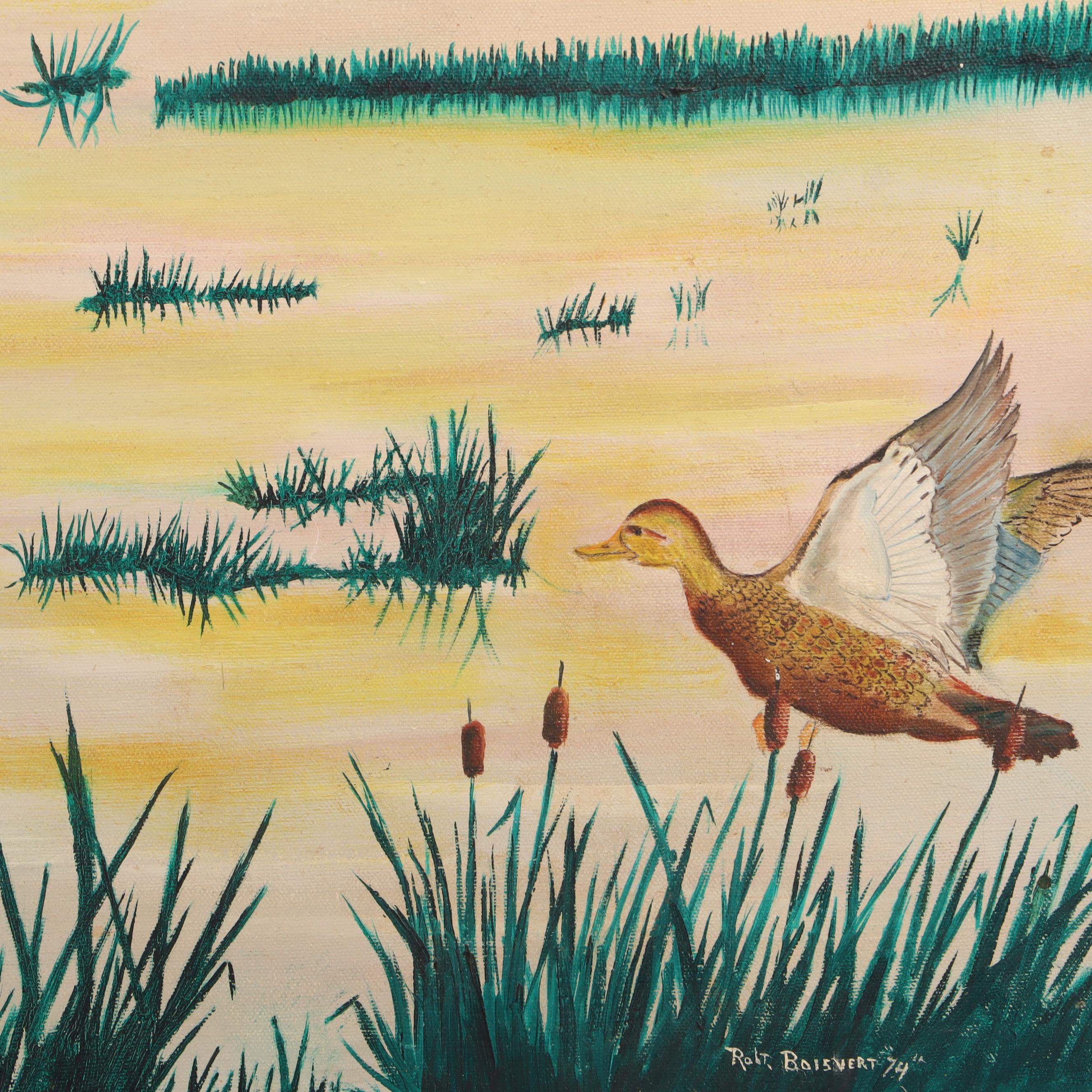 Robert Boisvert 1974 Acrylic Wildlife Painting