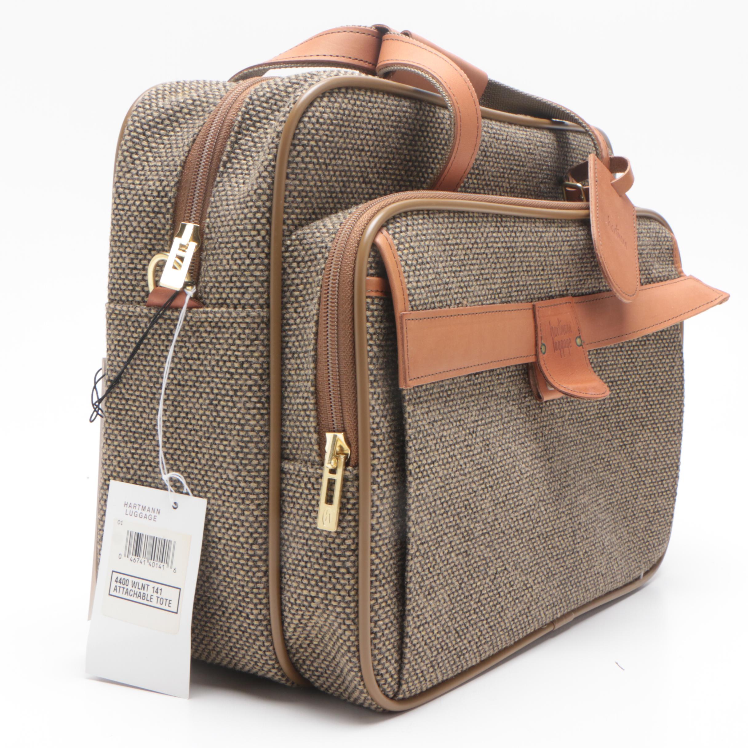 Hartmann Luggage "Tweed Collection" Attachable Tote With Box and Tags