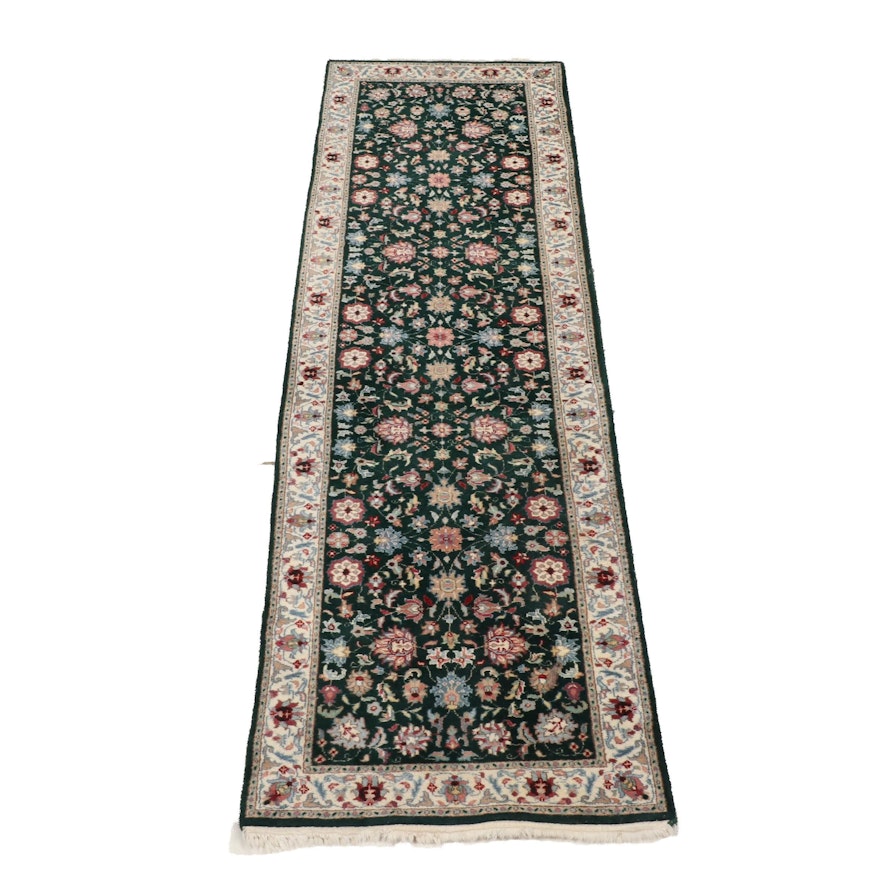 Hand-Knotted Indo-Persian Wool Carpet Runner