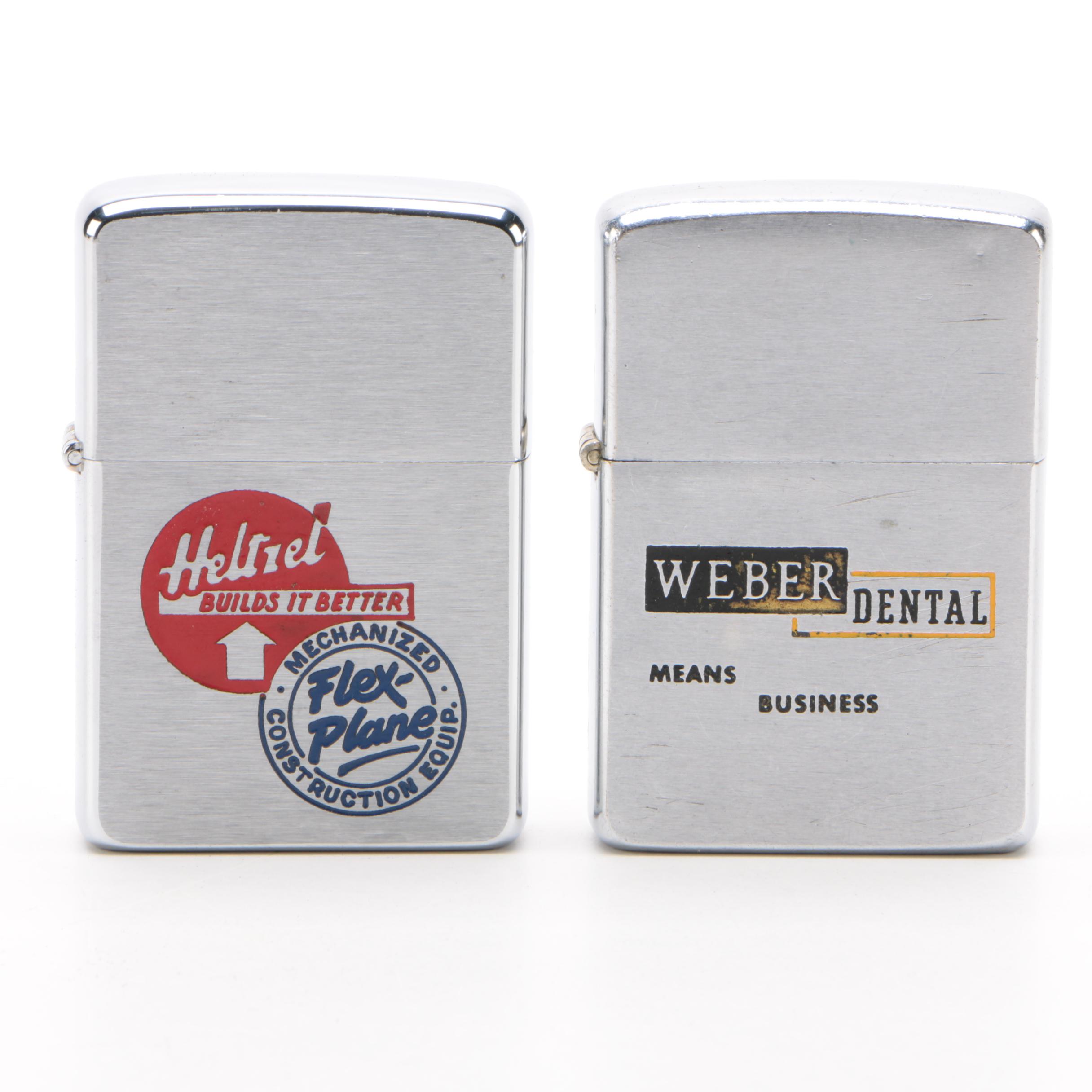 Branded Zippo Lighters, 1950s