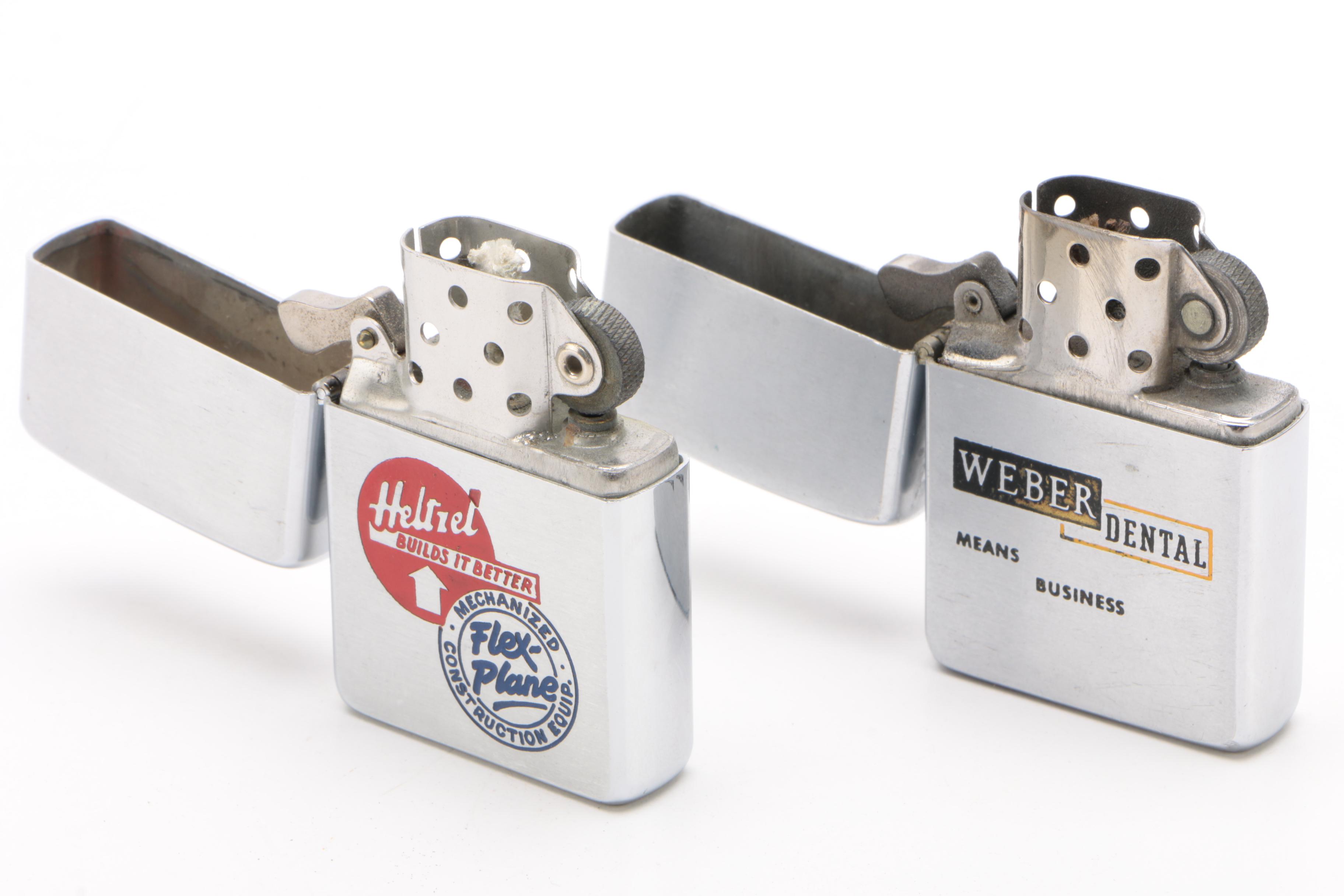 Branded Zippo Lighters, 1950s