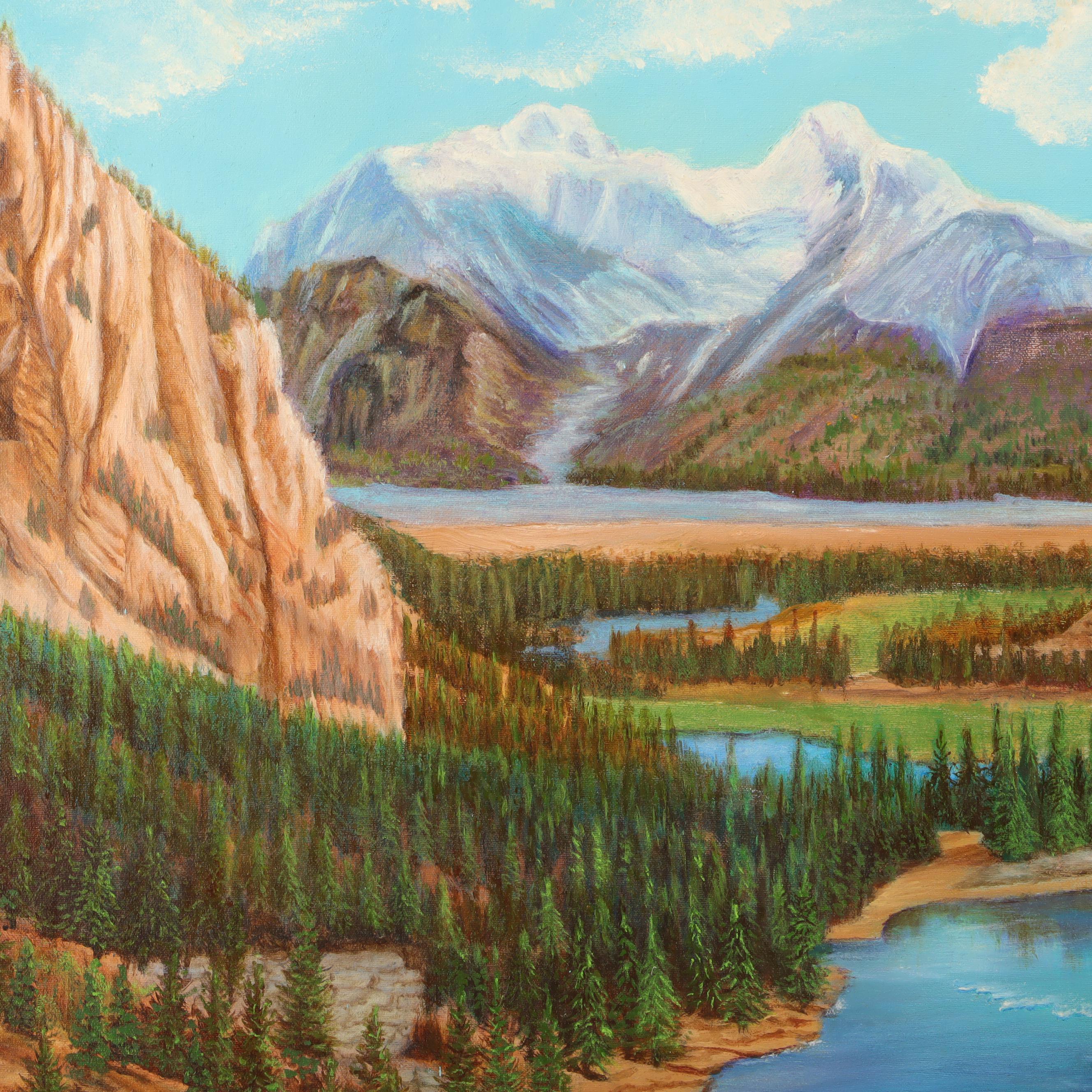 Bertha Penrose 1989 Oil Painting "The Bow Valley"