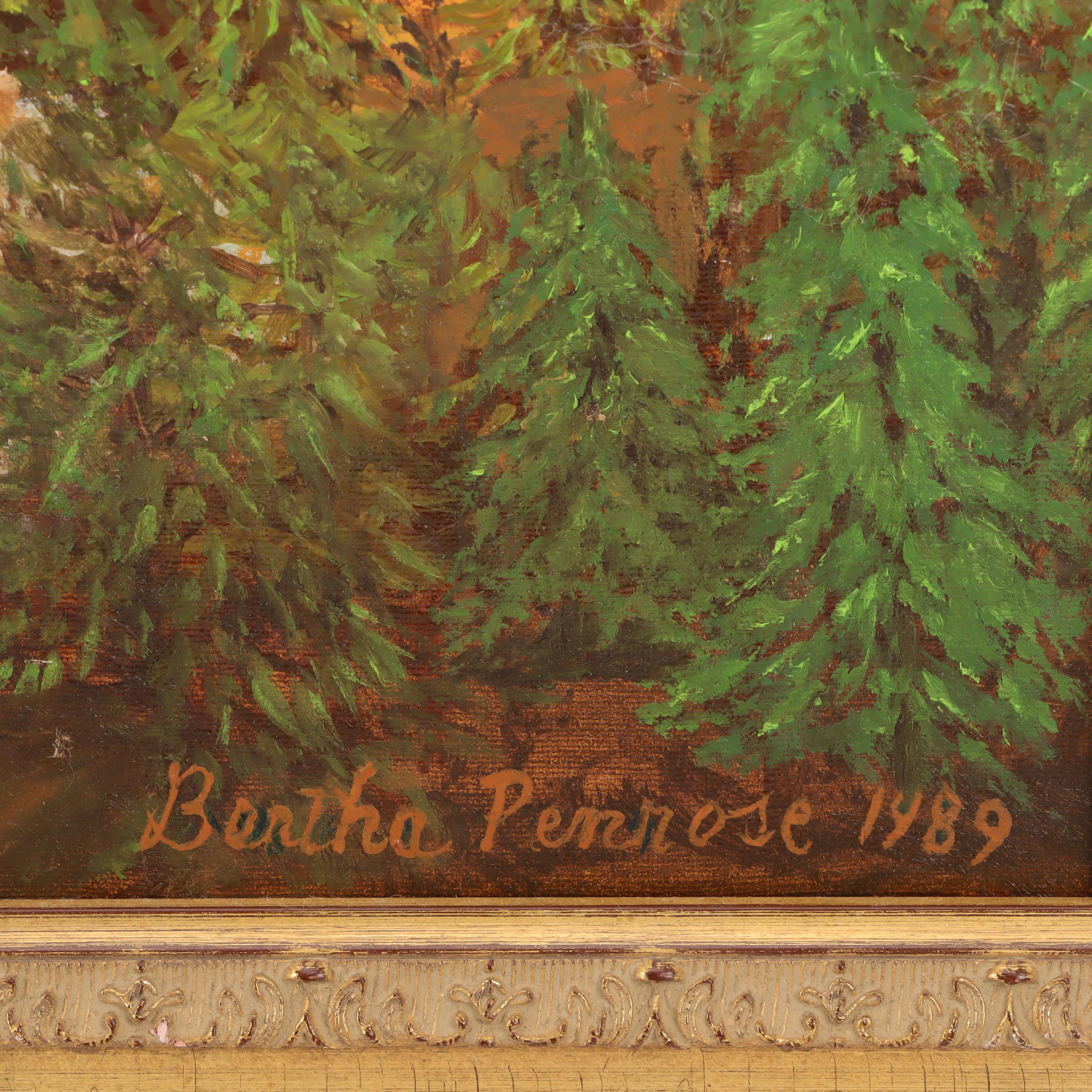 Bertha Penrose 1989 Oil Painting "The Bow Valley"