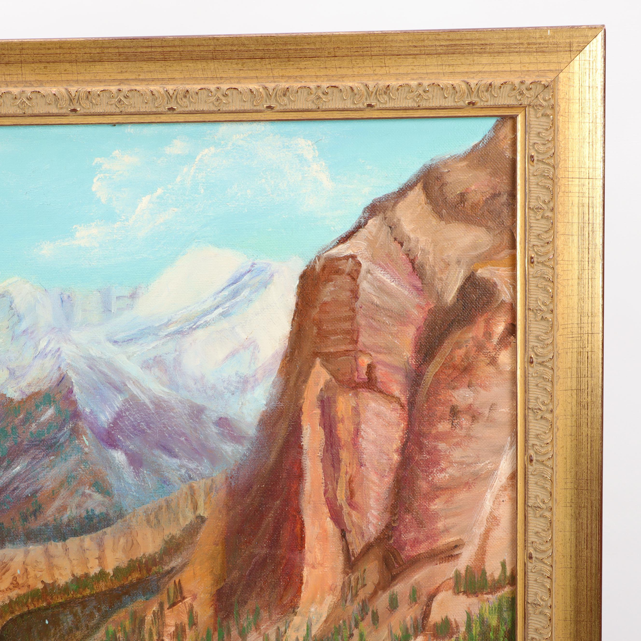 Bertha Penrose 1989 Oil Painting "The Bow Valley"