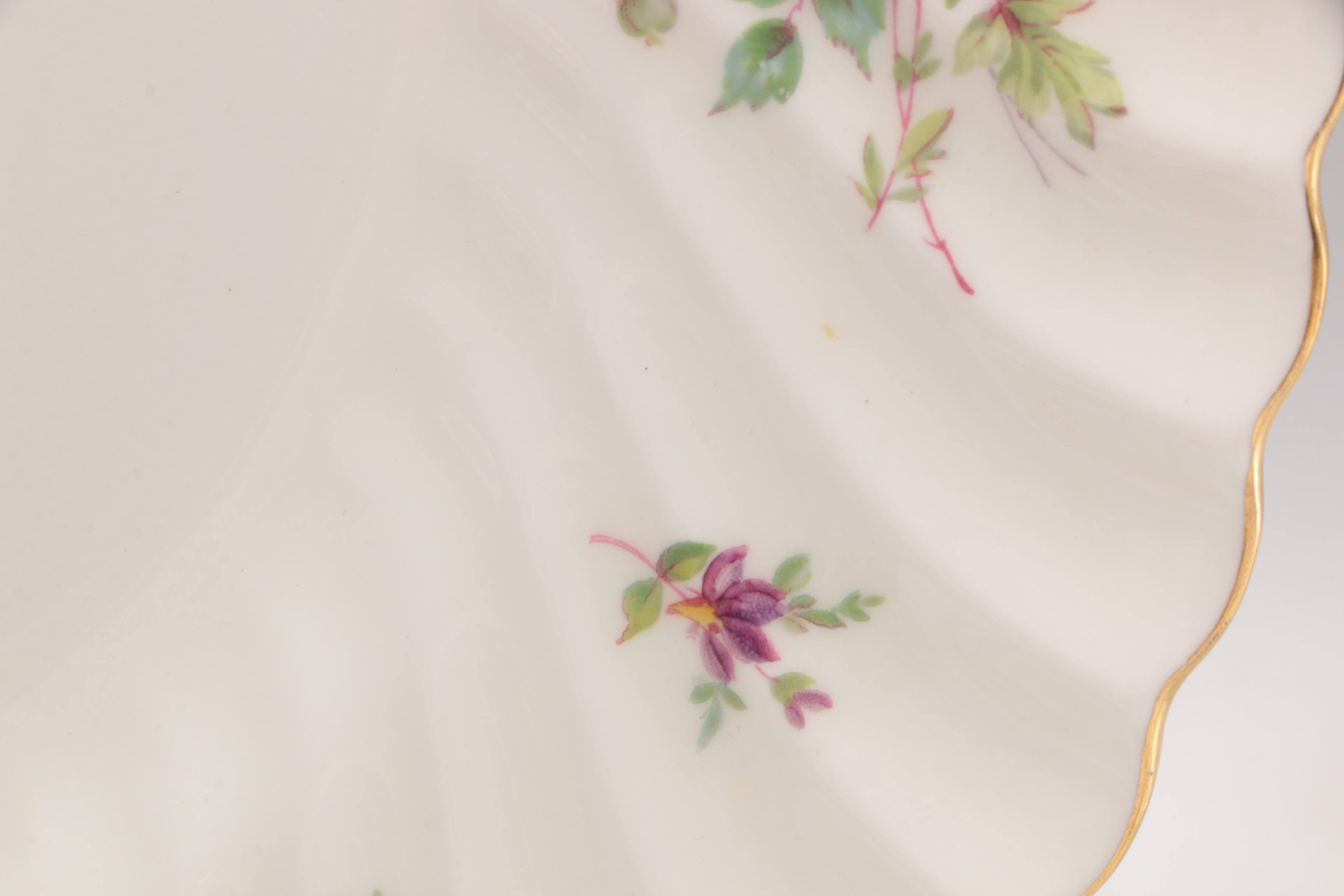 Mintons "Marlow" and Schlaggenwald Dinner Bowls and Dinner Plates