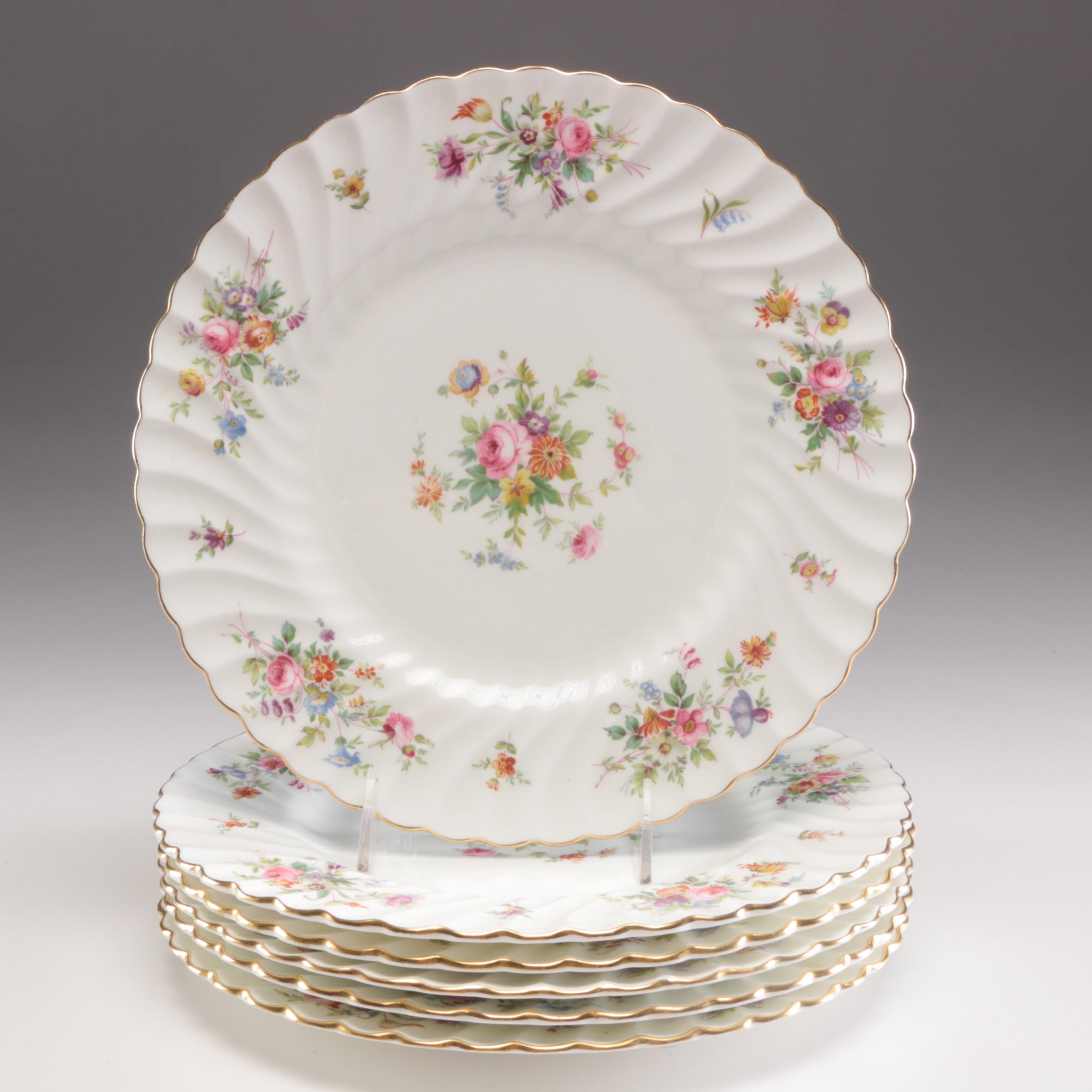 Mintons "Marlow" and Schlaggenwald Dinner Bowls and Dinner Plates