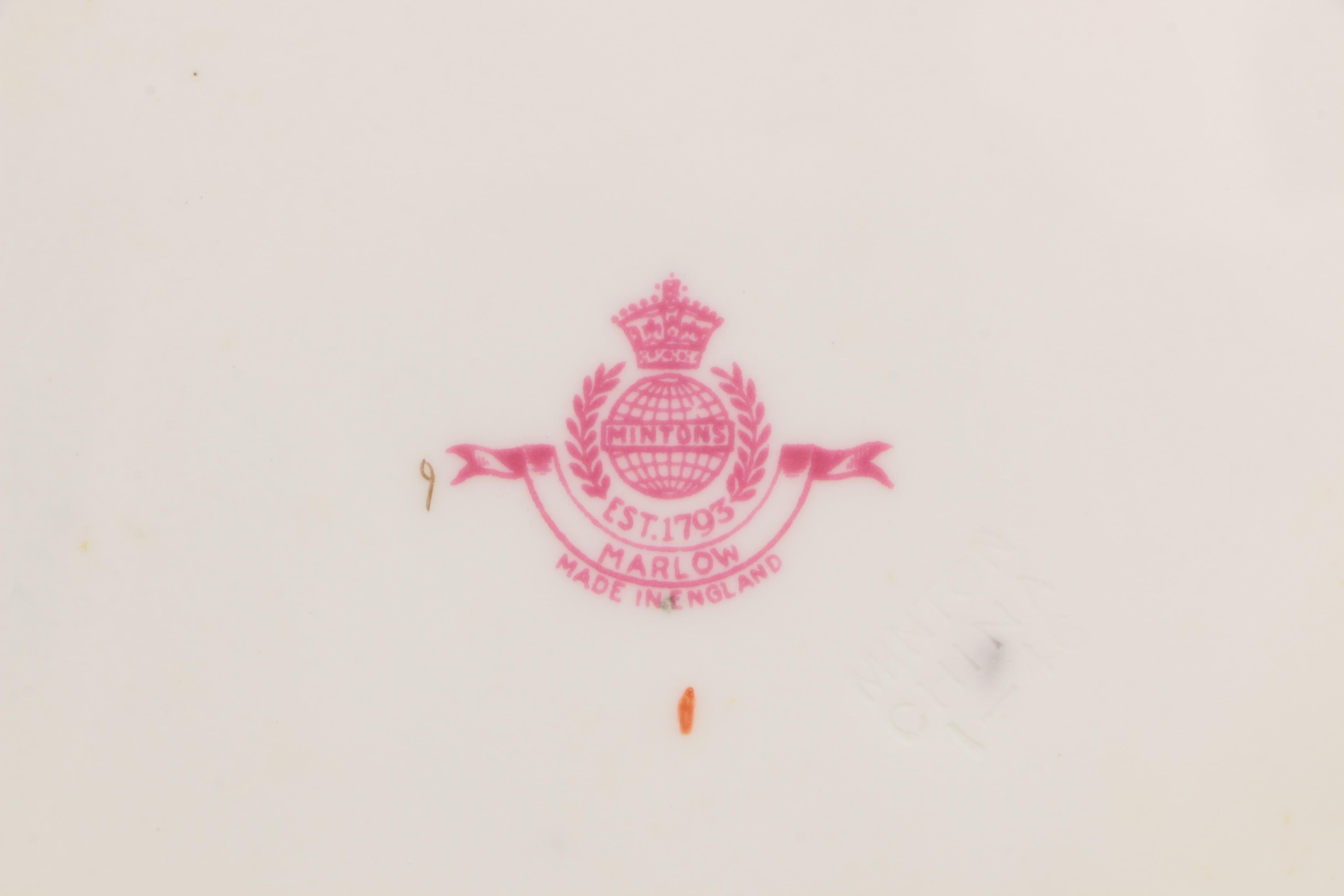 Mintons "Marlow" and Schlaggenwald Dinner Bowls and Dinner Plates