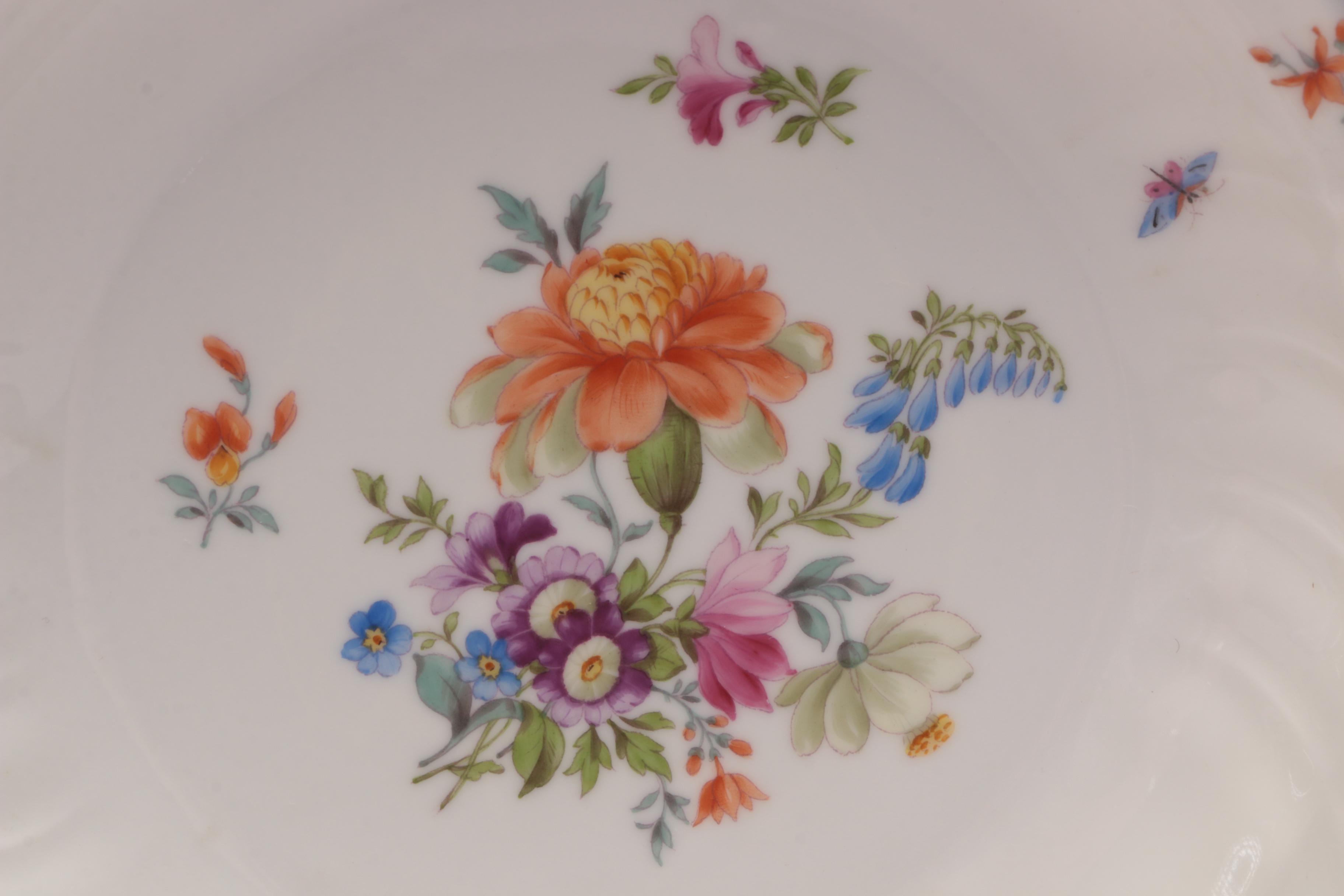 Mintons "Marlow" and Schlaggenwald Dinner Bowls and Dinner Plates