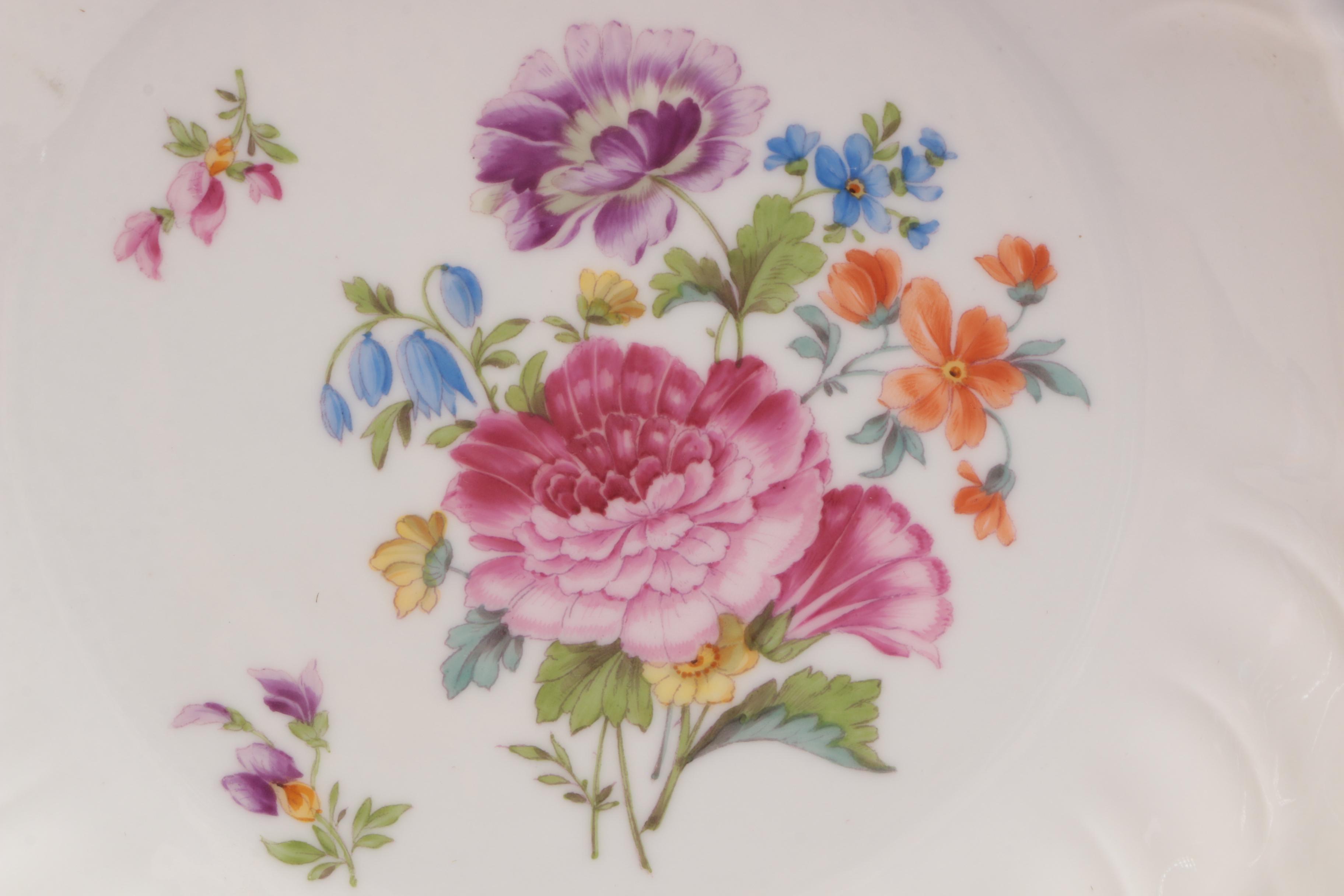 Mintons "Marlow" and Schlaggenwald Dinner Bowls and Dinner Plates