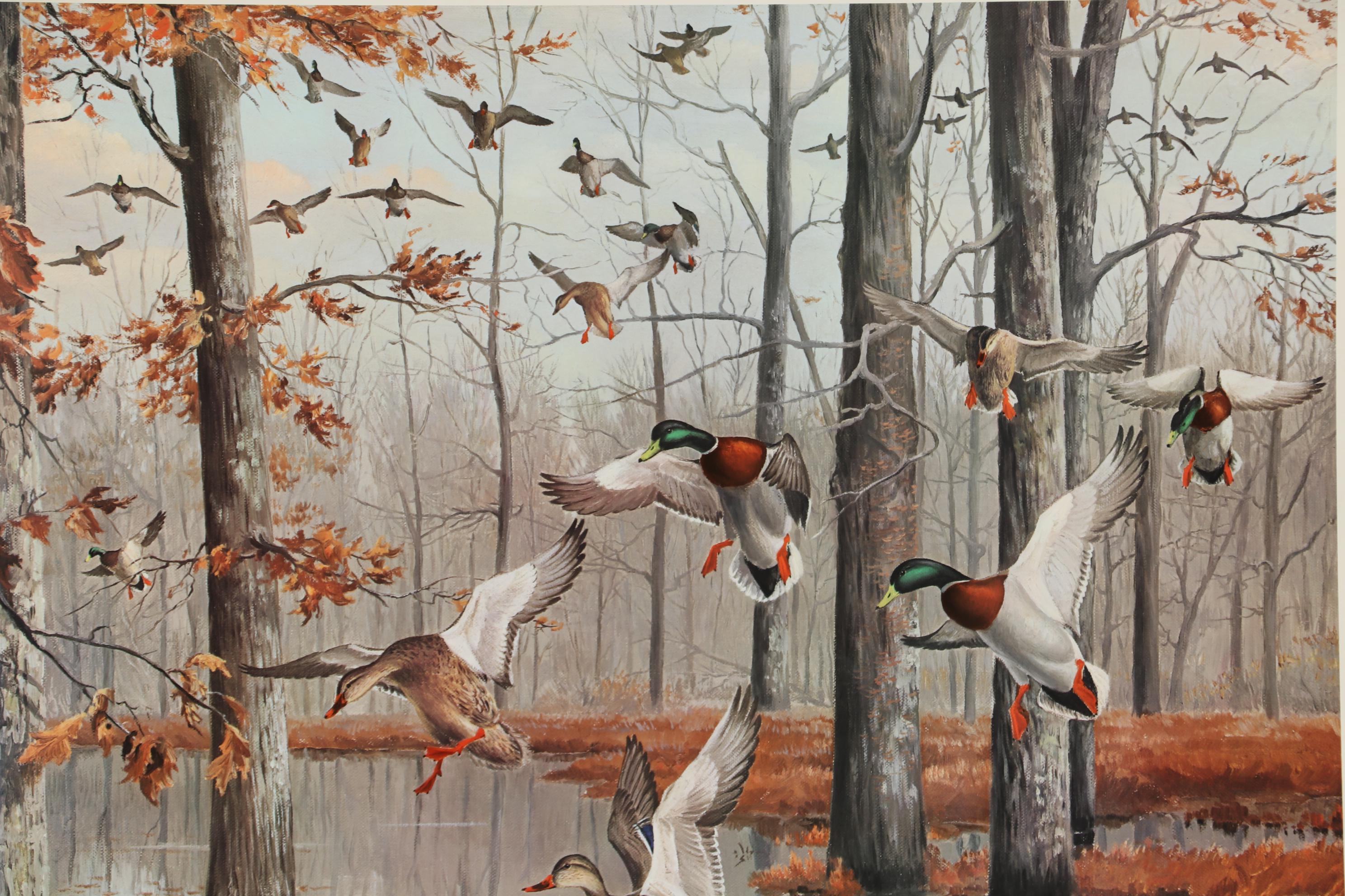 Maynard Reece Wildlife Offset Lithograph "Mallards"