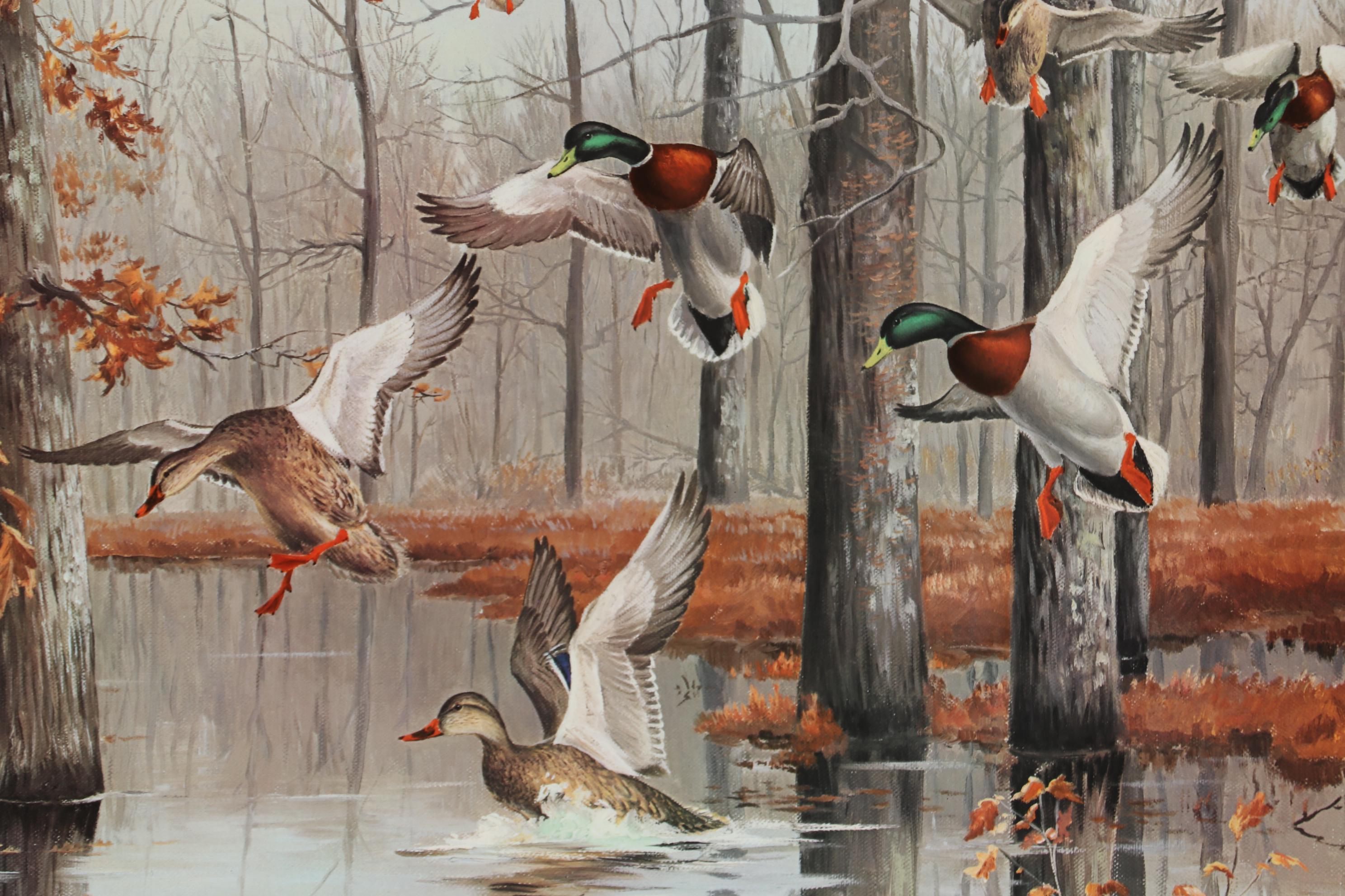 Maynard Reece Wildlife Offset Lithograph "Mallards"