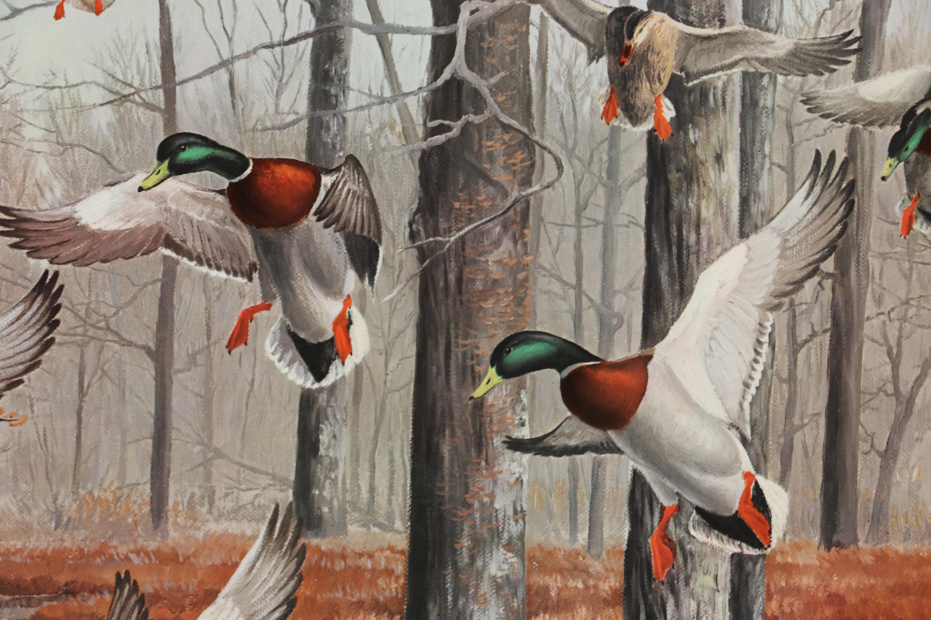 Maynard Reece Wildlife Offset Lithograph "Mallards"