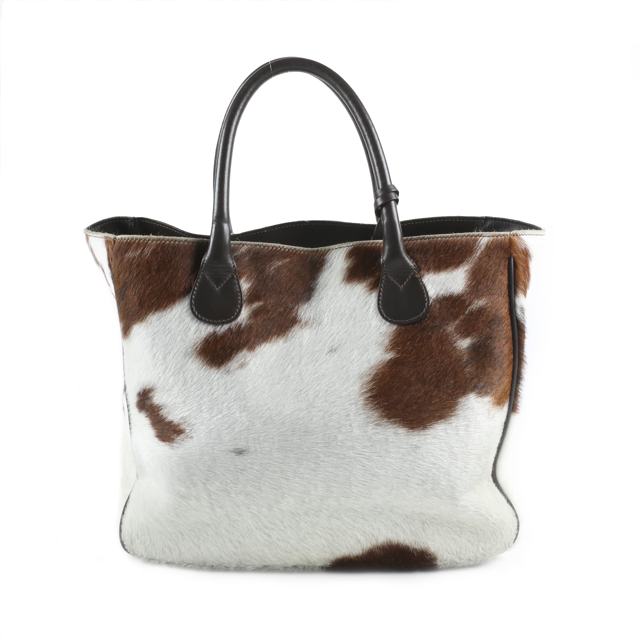 Mark and Graham Dyed Calf Hair and Leather Tote Bag