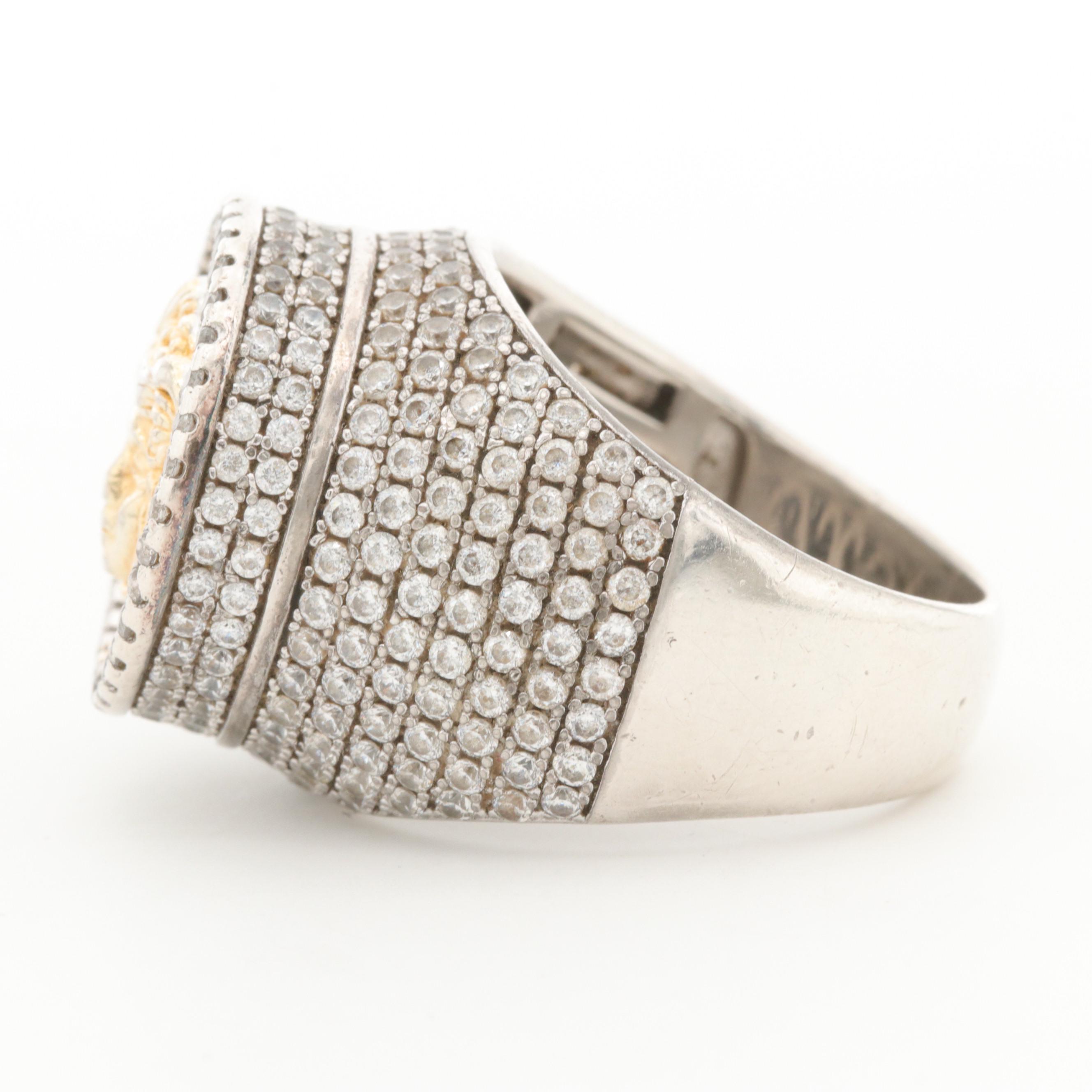 Dadwani Sterling Silver Cubic Zirconia Ring