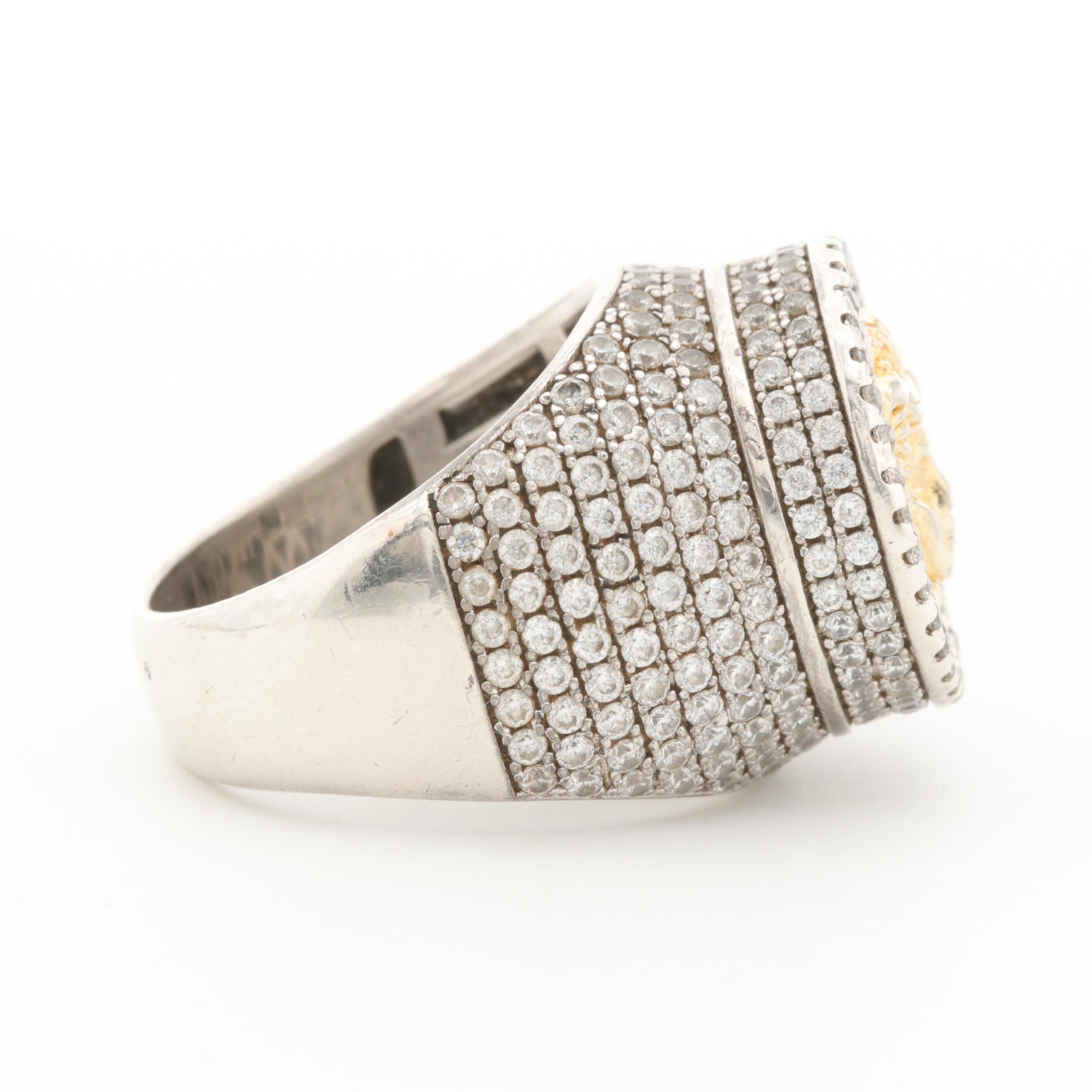 Dadwani Sterling Silver Cubic Zirconia Ring