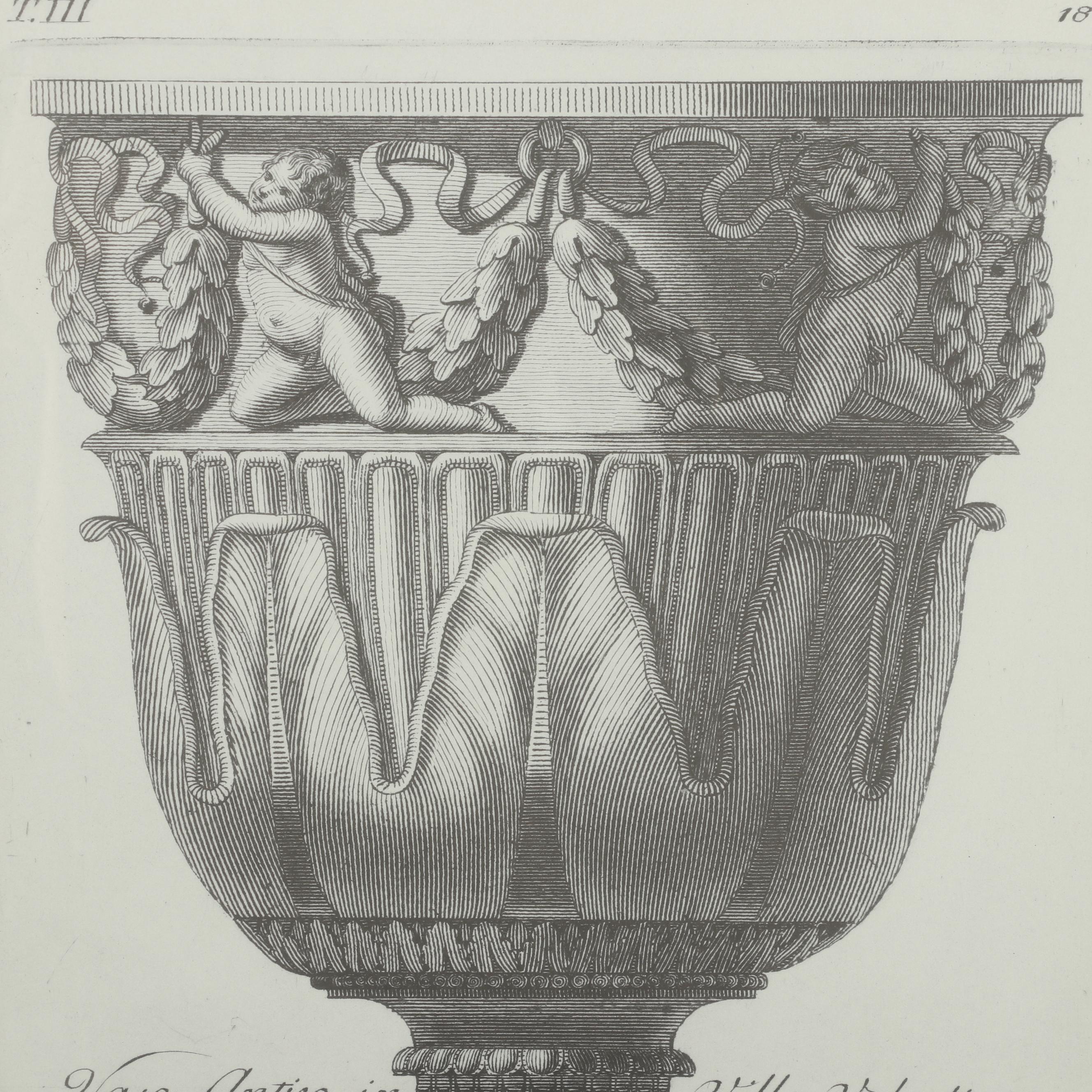 Offset Lithograph of a Classical Urn
