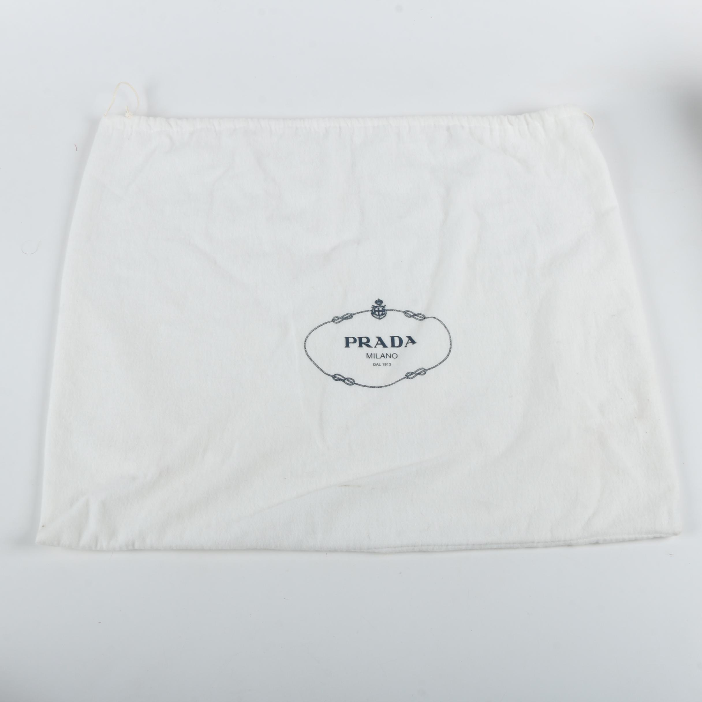 Prada Cipria Nappa Delave' Leather Buckle Strap Satchel