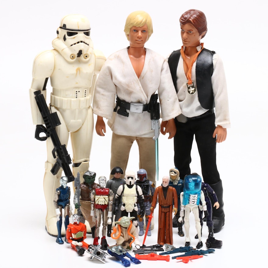 "Star Wars" Kenner Toys, Large and Small Action Figures, Circa 1970s-1980s