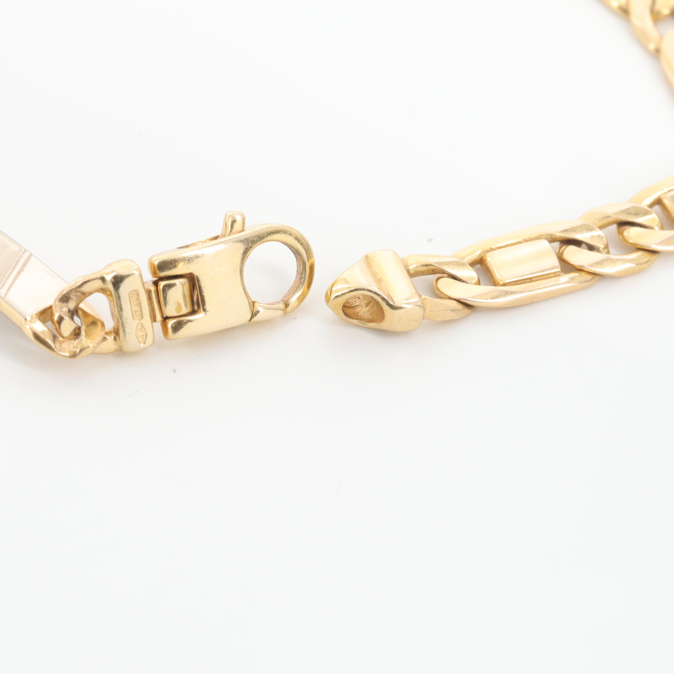 14K Yellow Gold Chain Bracelet