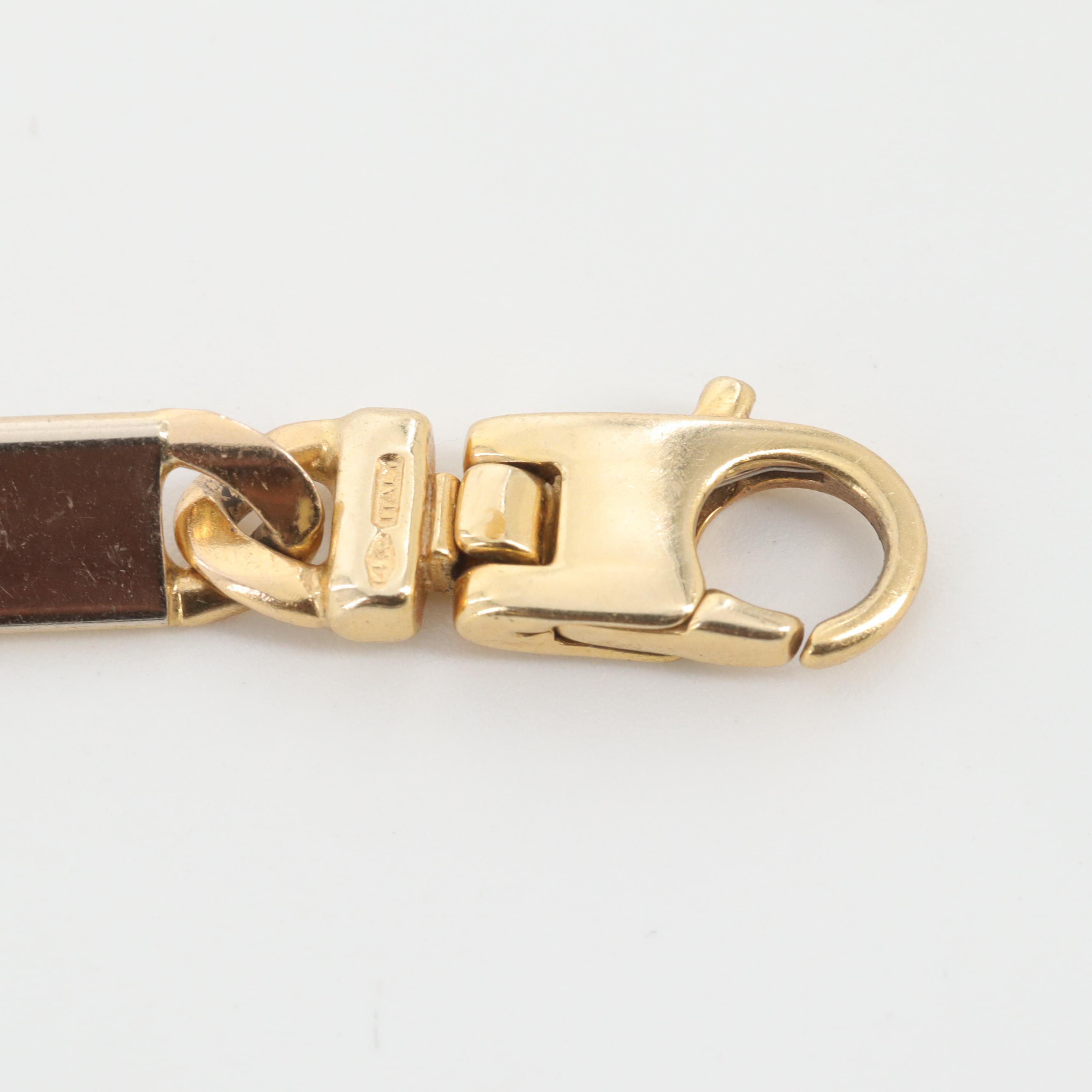 14K Yellow Gold Chain Bracelet