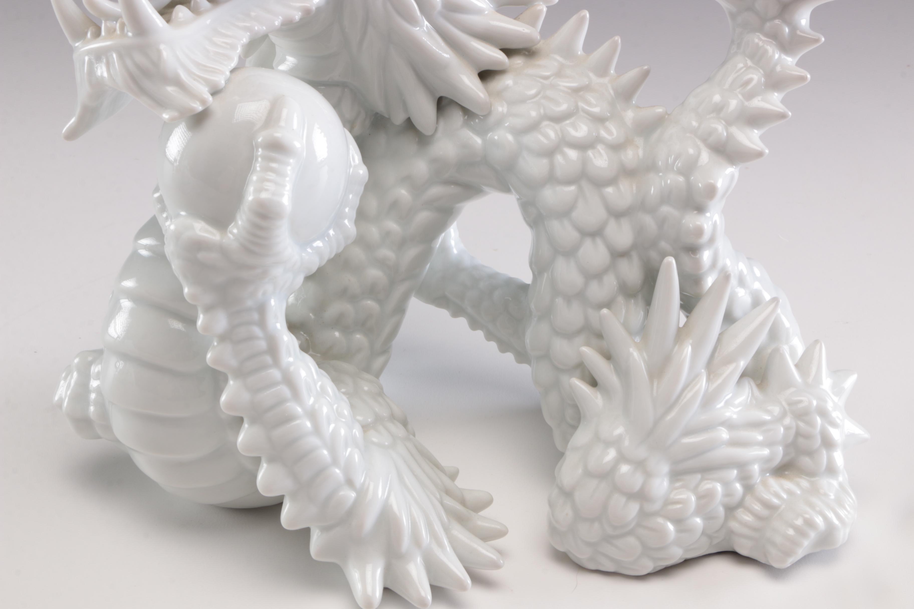 Fitz & Floyd Porcelain Dragon Figures, Contemporary