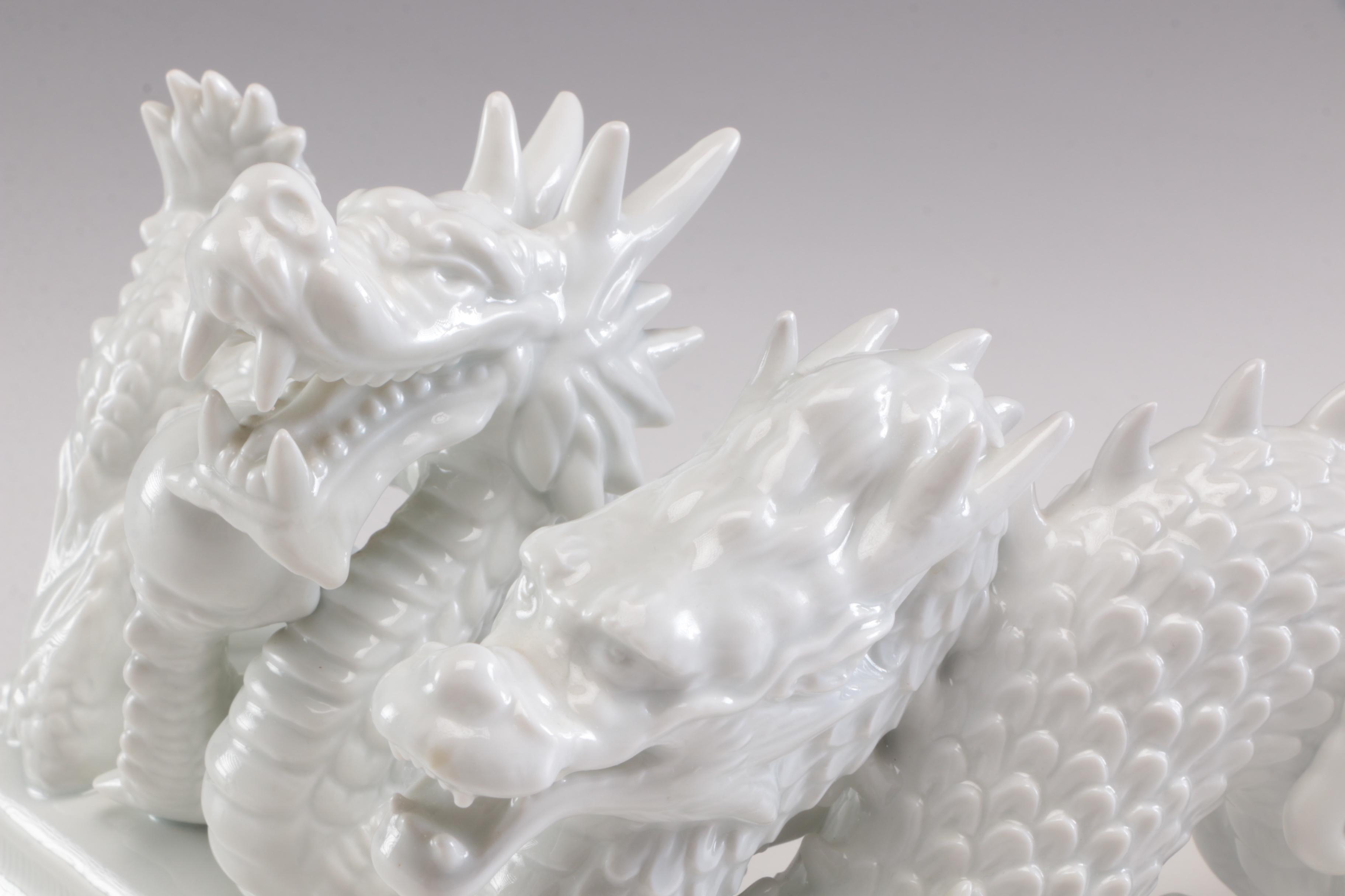 Fitz & Floyd Porcelain Dragon Figures, Contemporary